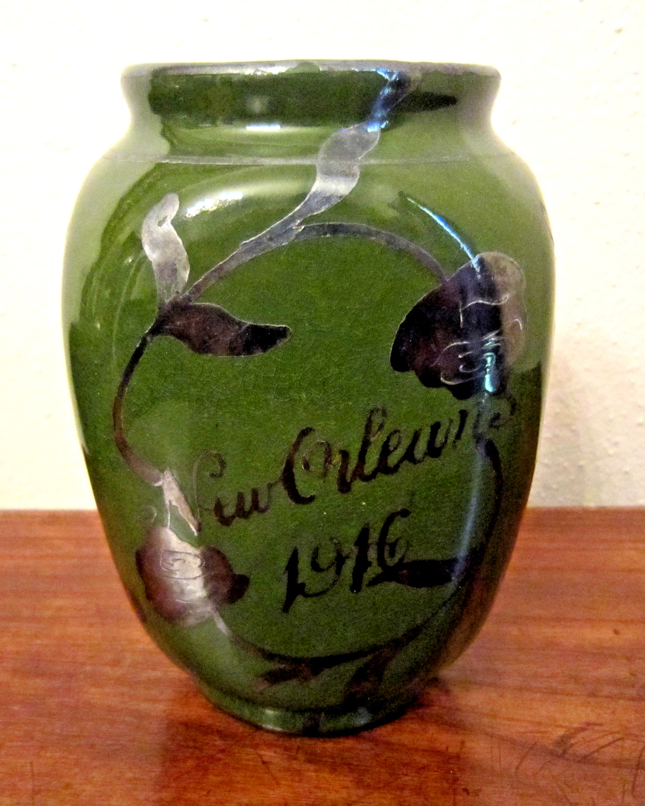 Rex 1916 New Orleans Mardi Gras Ball Favor Vase Rex 1916 New Orleans Mardi Gras Ball Favor Vase