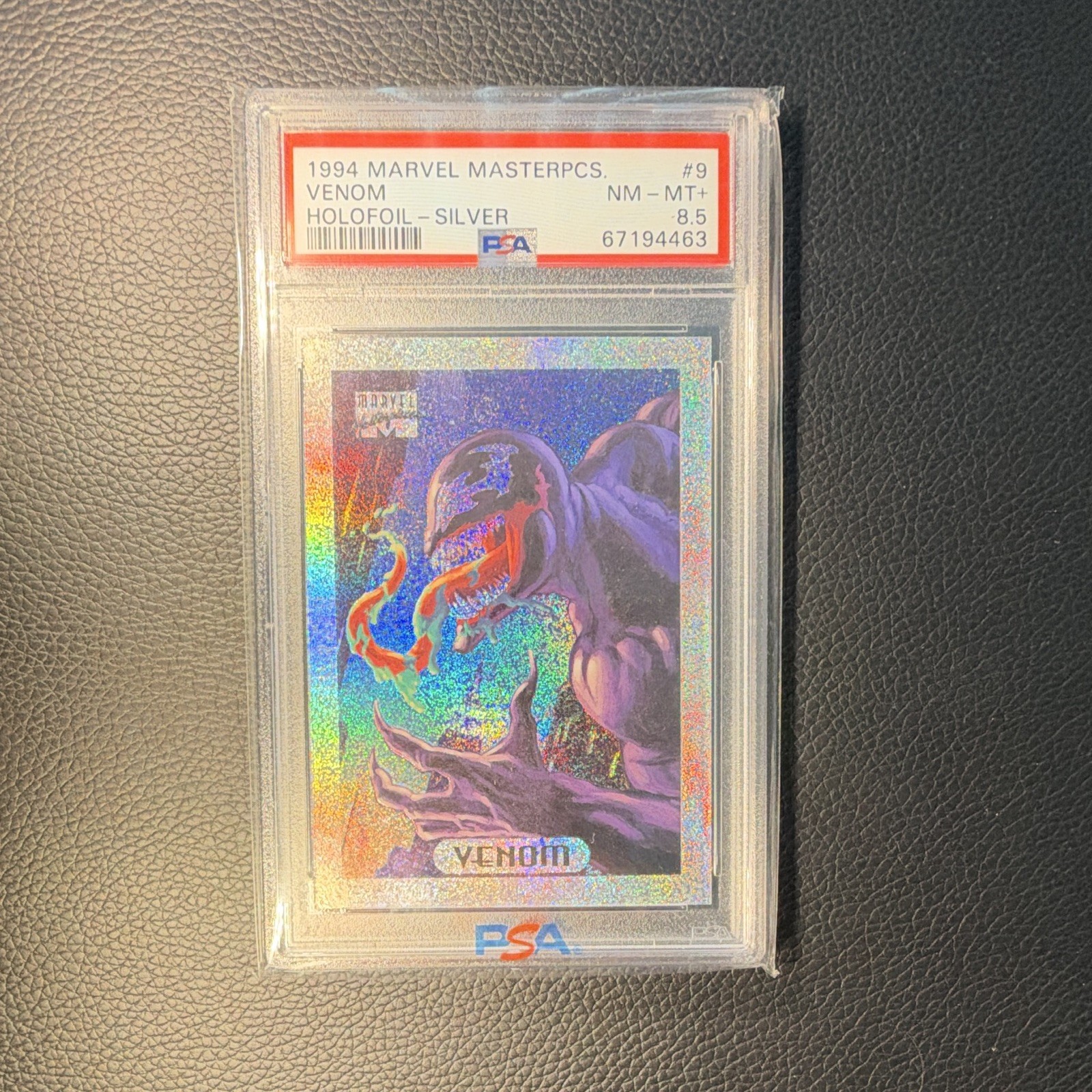 Marvel 1994 Marvel Masterpieces #9 Venom Holofoil Silver PSA 8.5 Card Marvel 1994 Marvel Masterpieces #9 Venom Holofoil Silver PSA 8.5 Card