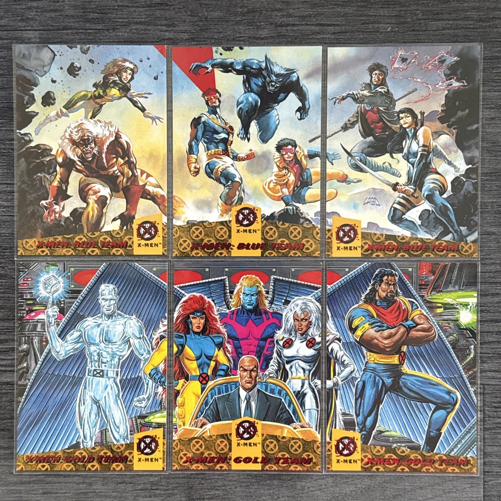 1994 Fleer Ultra X-Men Team Triptych Walmart Exclusive Complete Insert Set 1-6