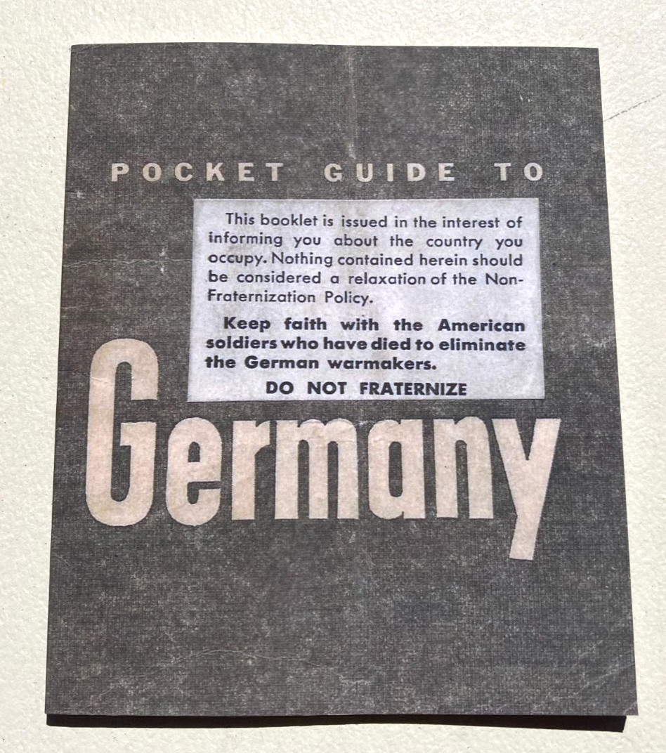 United States Army Pocket Guide to Germany, 1944 World War 2 / U.S Gov Printing