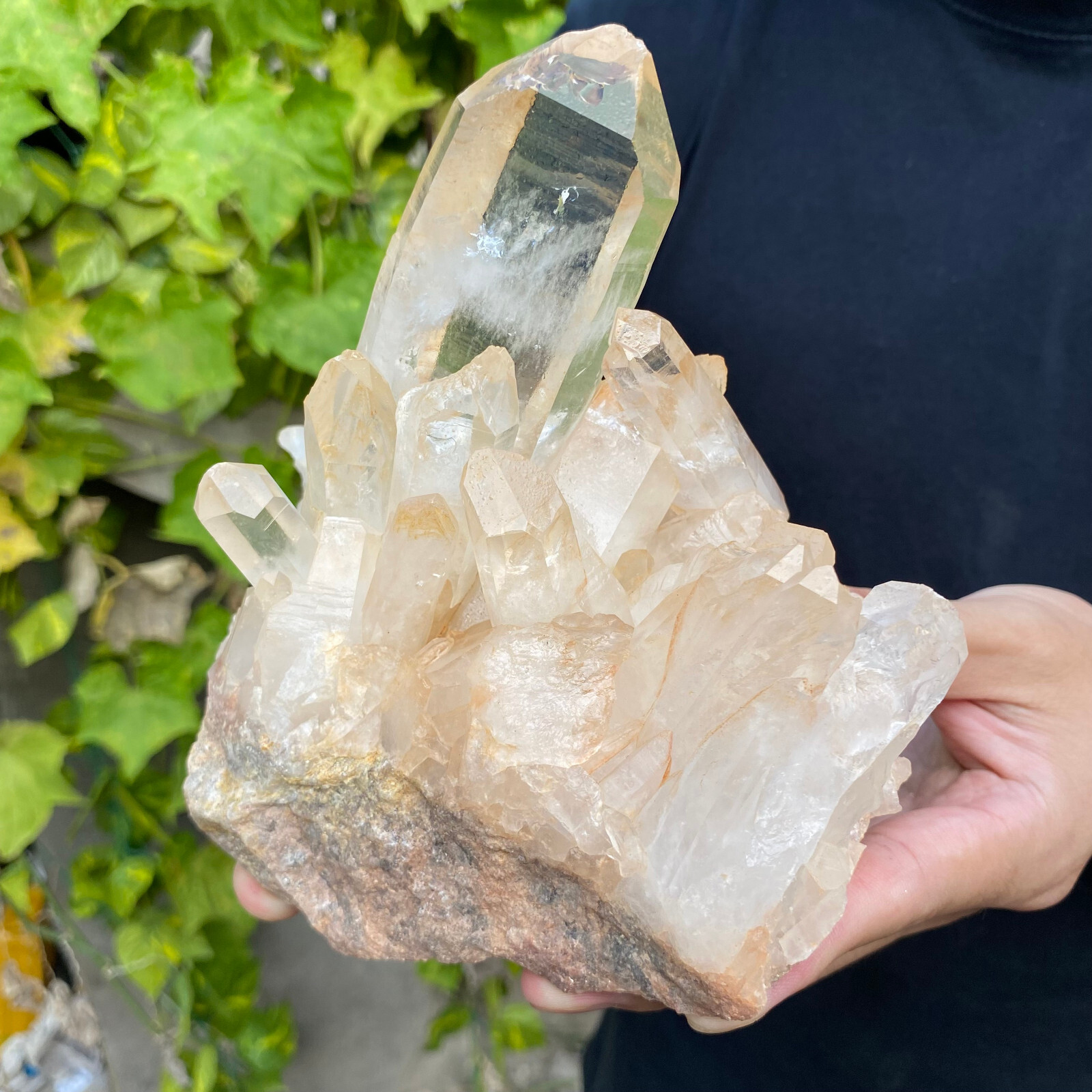 3.2LB A+++Large Natural clear white Crystal Himalayan quartz cluster /mineralsls