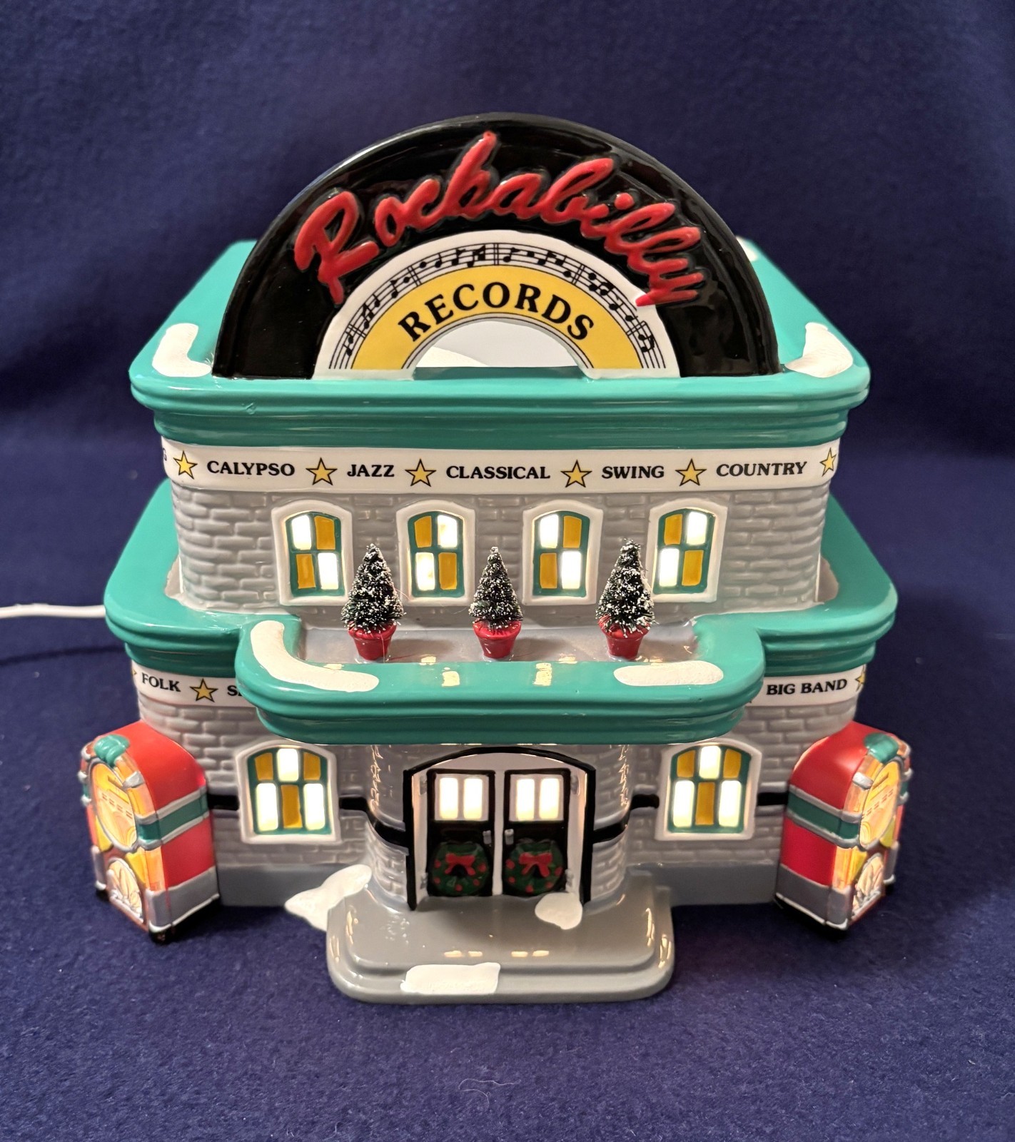 Department 56 Original Snow Village Rockabilly Records Intro 1996 Retired 1998 Department 56 Original Snow Village Rockabilly Records Intro 1996 Retired 1998