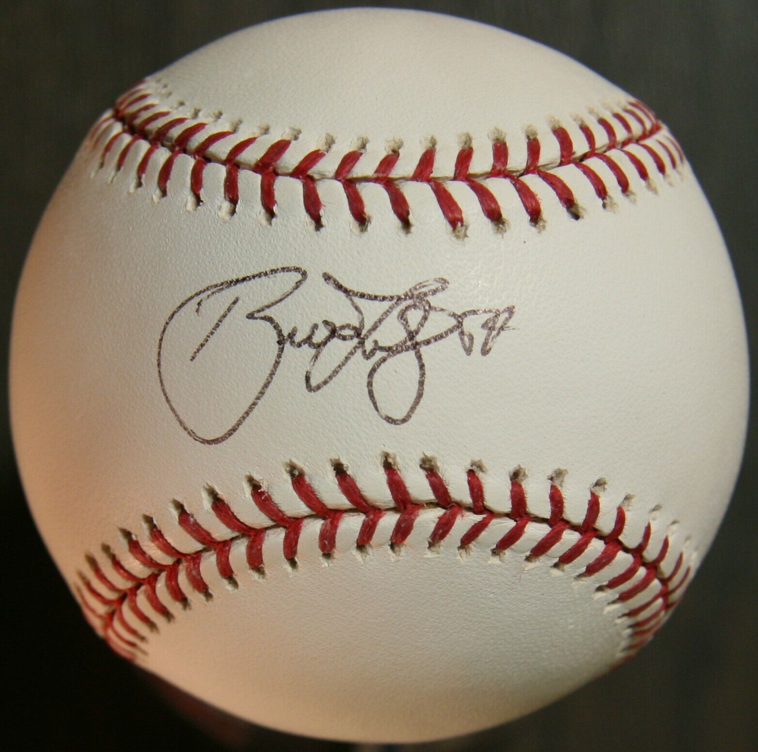 Brad Lidge Autographed Baseball, Phillies, includes a display cube