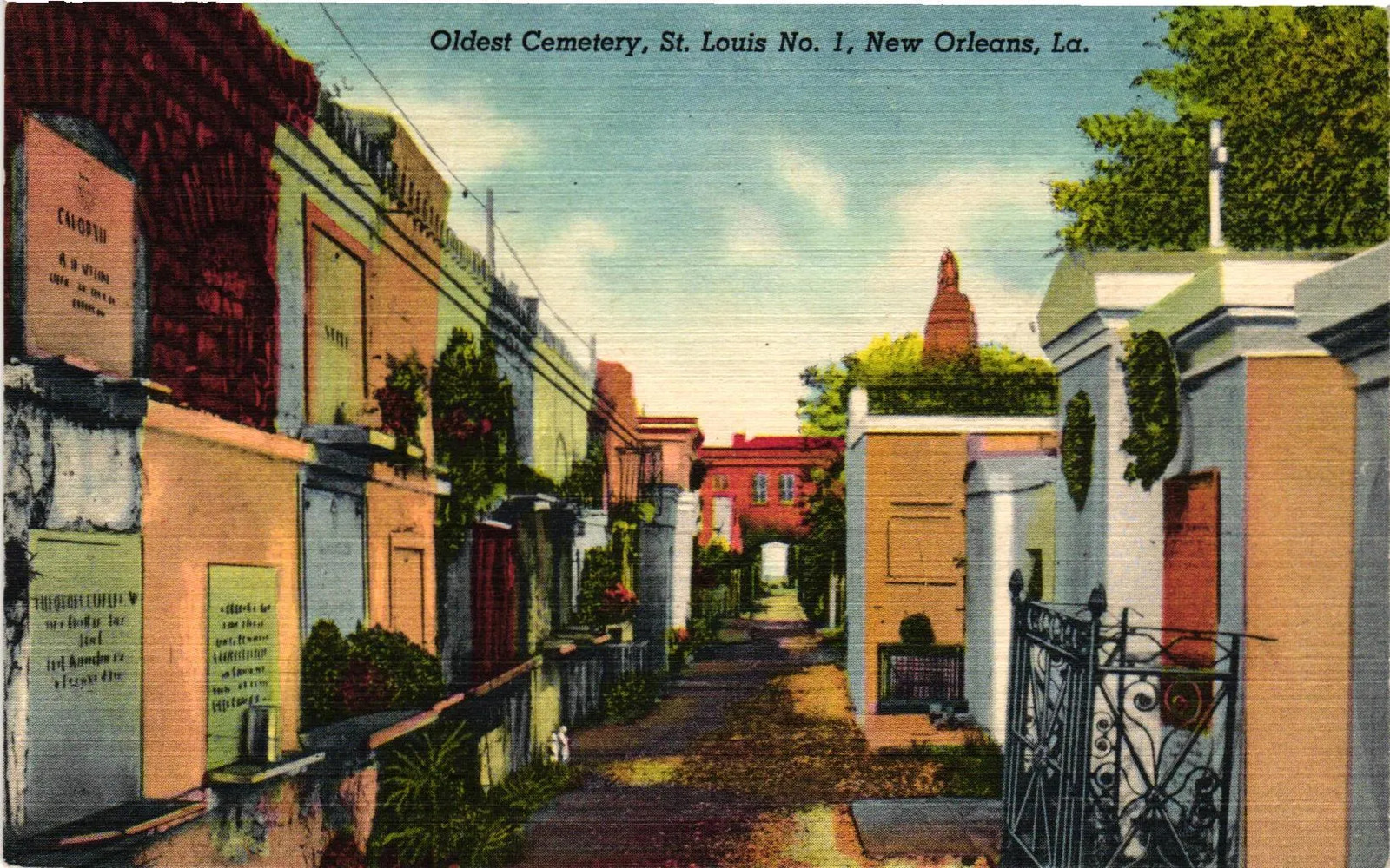 Vintage Postcard- Oldest Cemetery, New Orleans, LA. Early 1900s Vintage Postcard- Oldest Cemetery, New Orleans, LA. Early 1900s