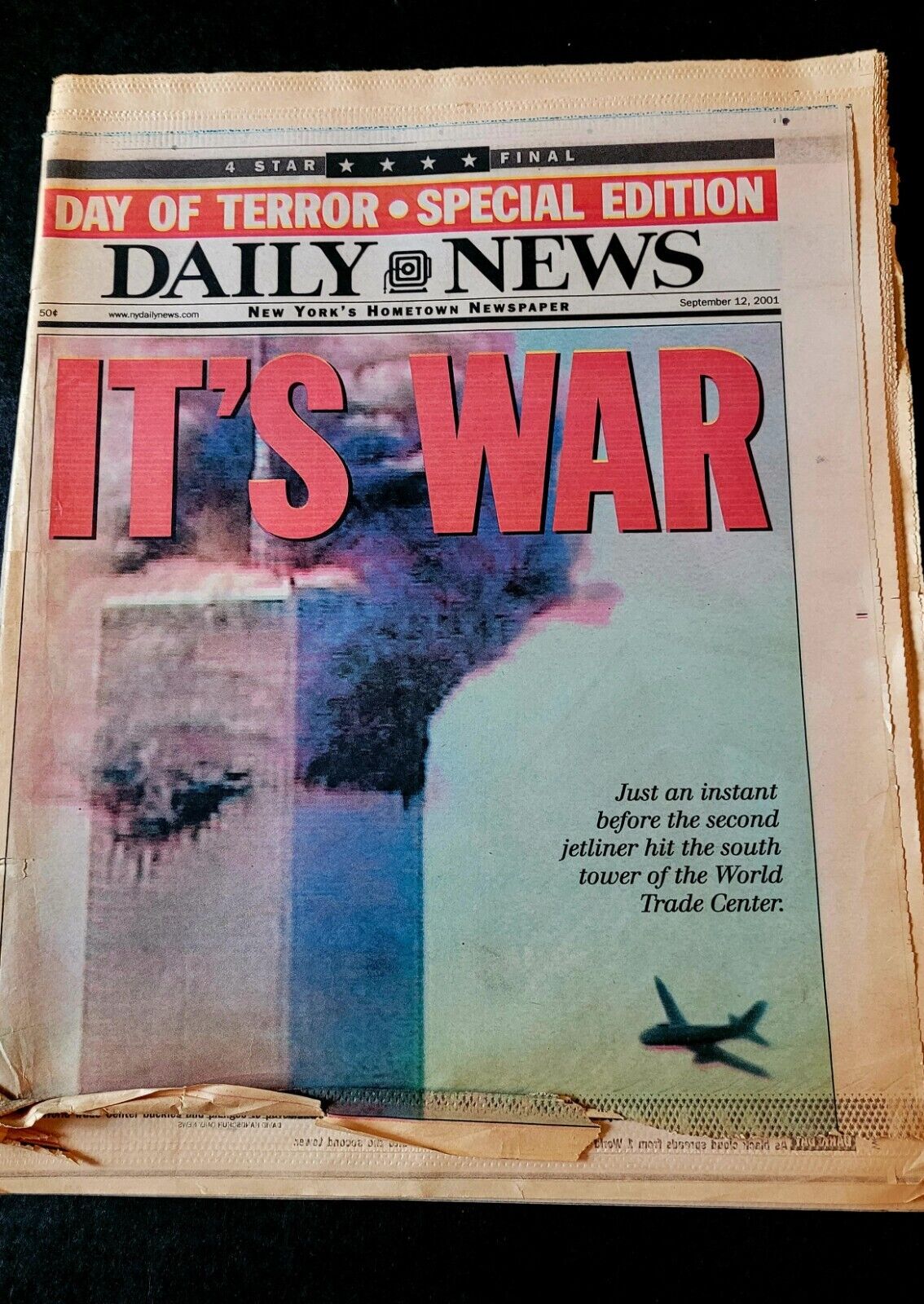 NY Daily News Sept 12 2001 IT’S WAR 9-11 Special Edition World Trade Center RARE