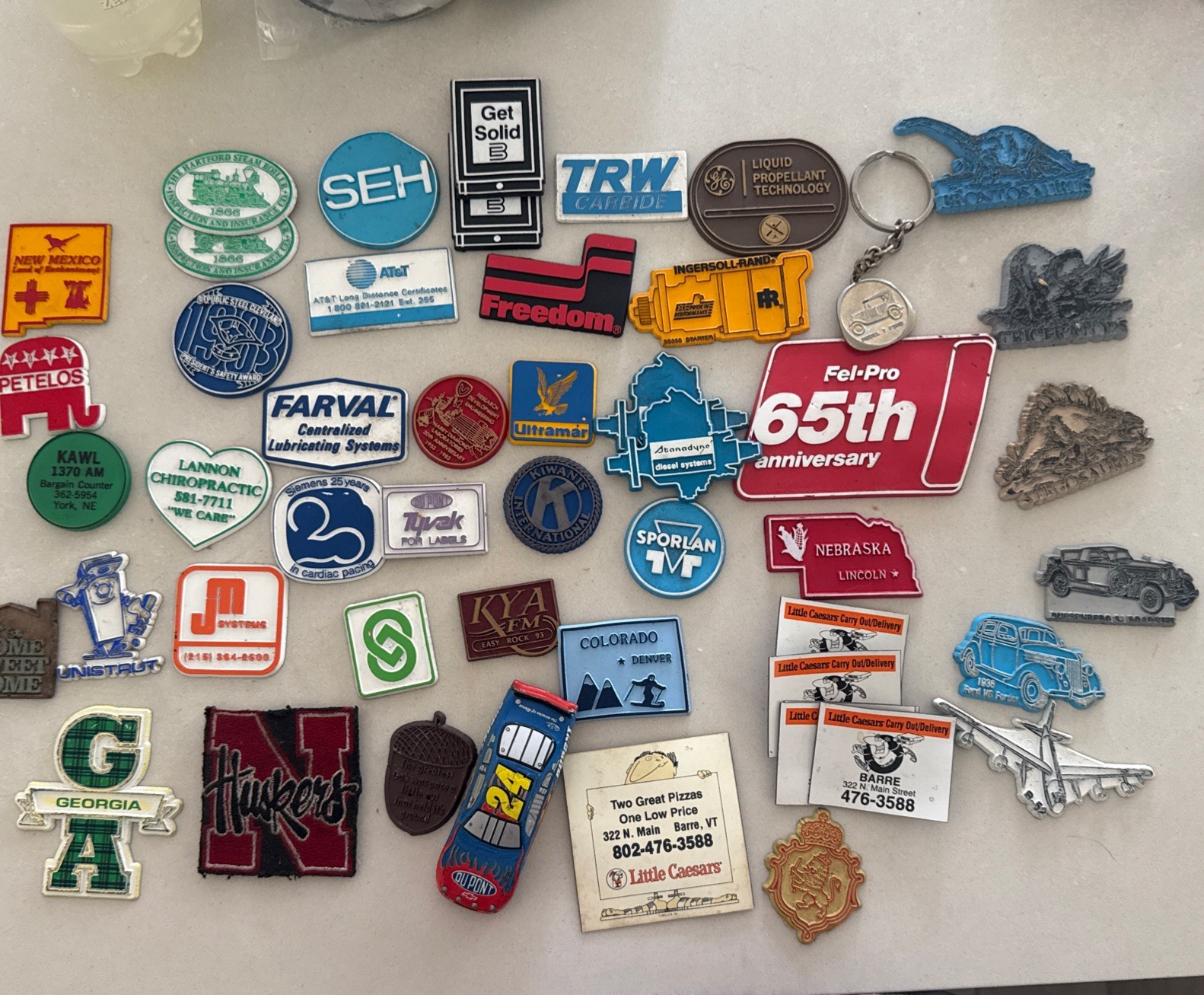50 Vintage Rubber Advertising Fridge Magnet Souvenir LOT- 50 Vintage Rubber Advertising Fridge Magnet Souvenir LOT-