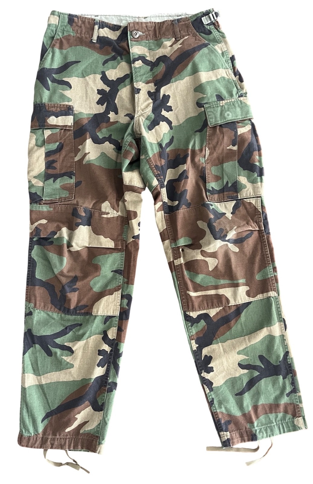 Vintage US Army BDU Combat Trousers M-81 Woodland Camo MEDIUM REGULAR 1983 Dated Vintage US Army BDU Combat Trousers M-81 Woodland Camo MEDIUM REGULAR 1983 Dated