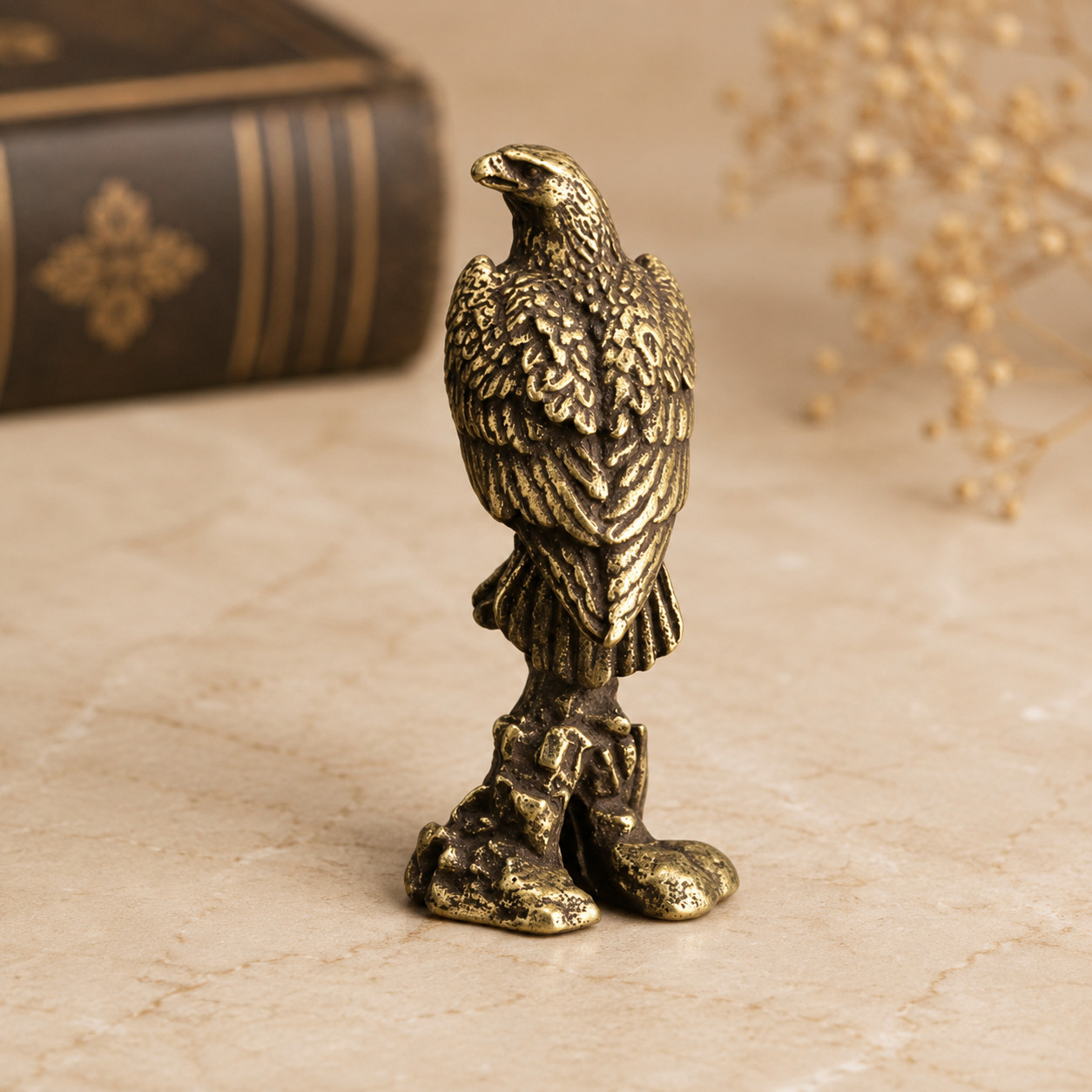 Mini Vintage Brass Eagle Statue Ornament Animal Collectible Decor Veteran USA Mini Vintage Brass Eagle Statue Ornament Animal Collectible Decor Veteran USA