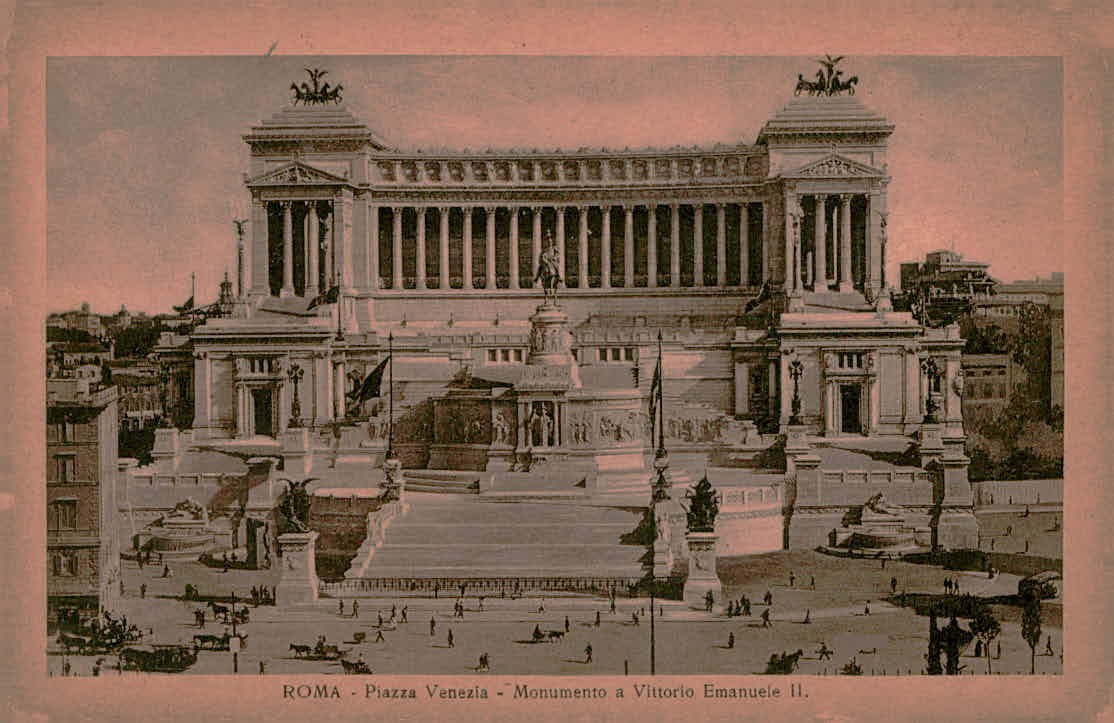 Rome Italy Piazza Venezia Vittorio Emanuele II Monument Vintage Postcard Rome Italy Piazza Venezia Vittorio Emanuele II Monument Vintage Postcard
