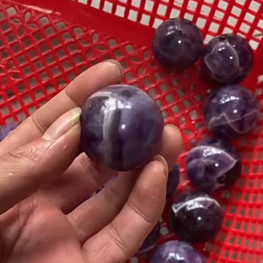 1pc Wholesale Natural Dreamy Amethyst Ball Quartz Crystal Sphere Healing 30mm+