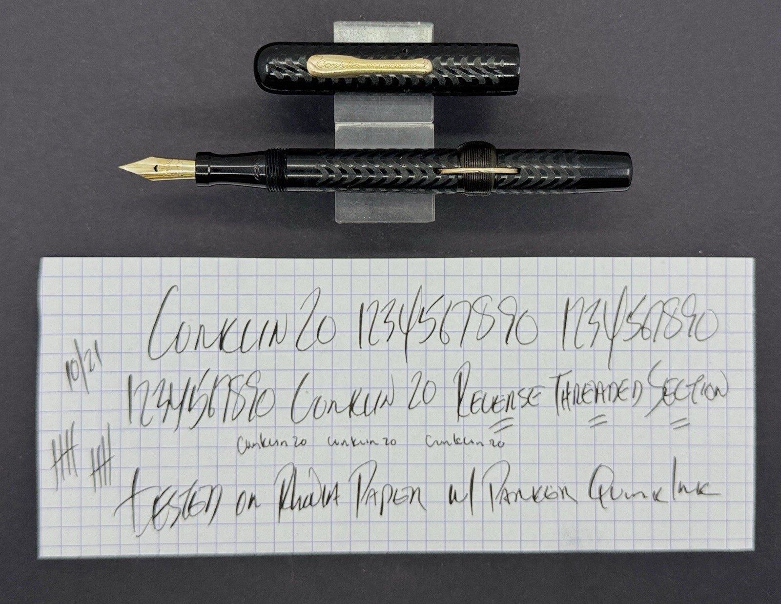 Early Conklin 20 BCHR Crescent Fountain Pen, 14k Fine - Professionally Serviced