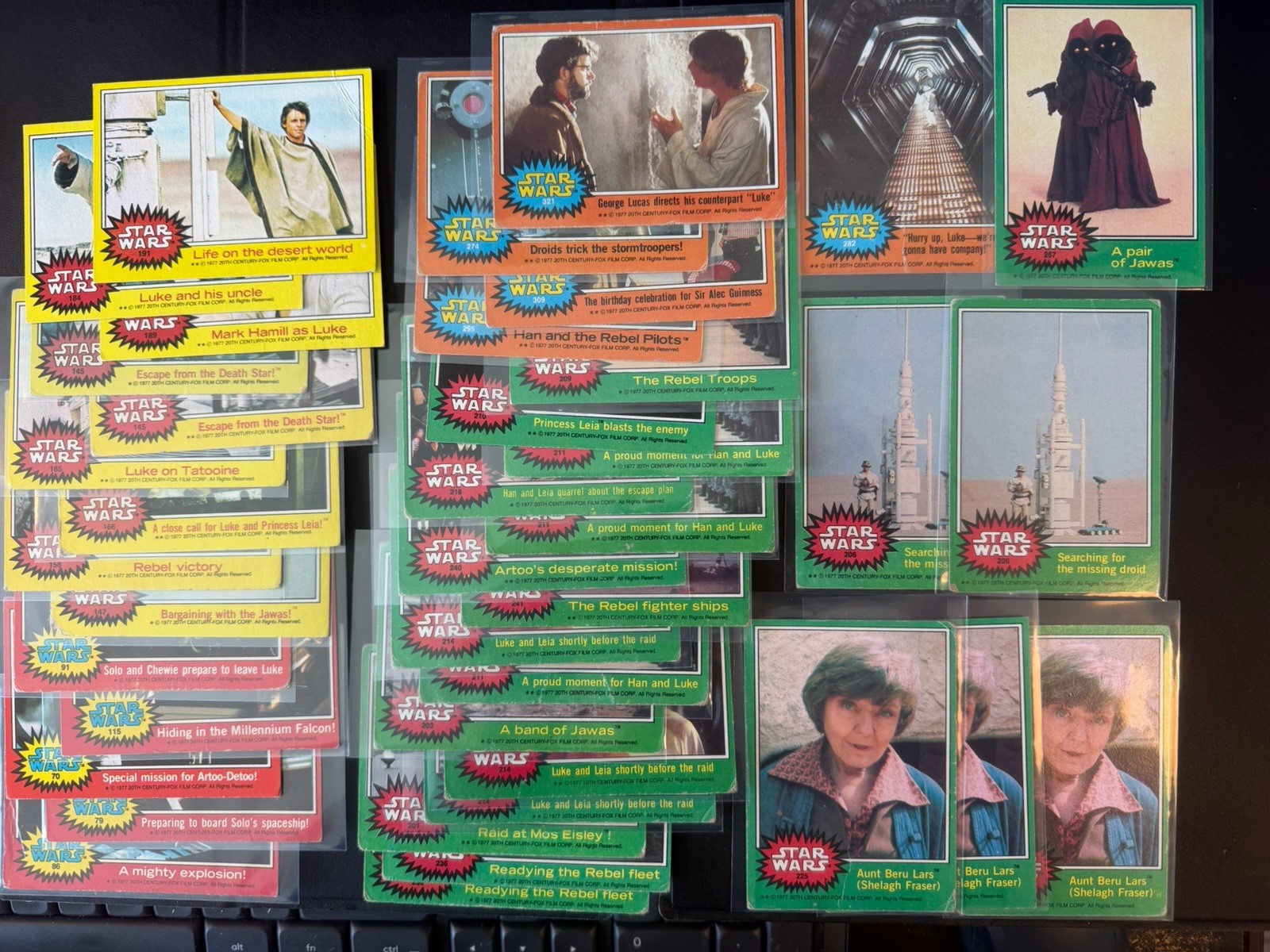 1977 Topps Star Wars 40 Card Lot Series 2-5 Luke Leia Han Jawas Poor-Good