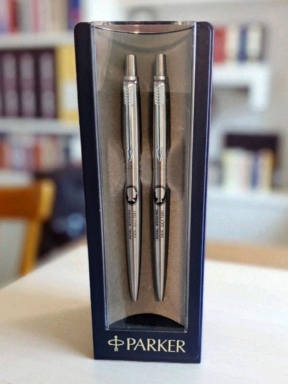 Parker Jotter Stainless Prince & Princess Diana Royal Wedding Pair - RARE Parker Jotter Stainless Prince & Princess Diana Royal Wedding Pair - RARE