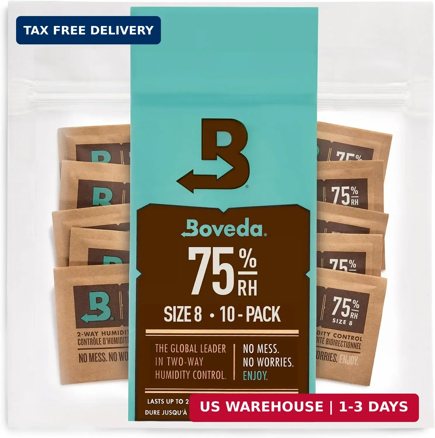 Boveda 75% Two-Way Humidity Control Packs For Storing Up to 5 Items - Size 8 - 1 Boveda 75% Two-Way Humidity Control Packs For Storing Up to 5 Items - Size 8 - 1