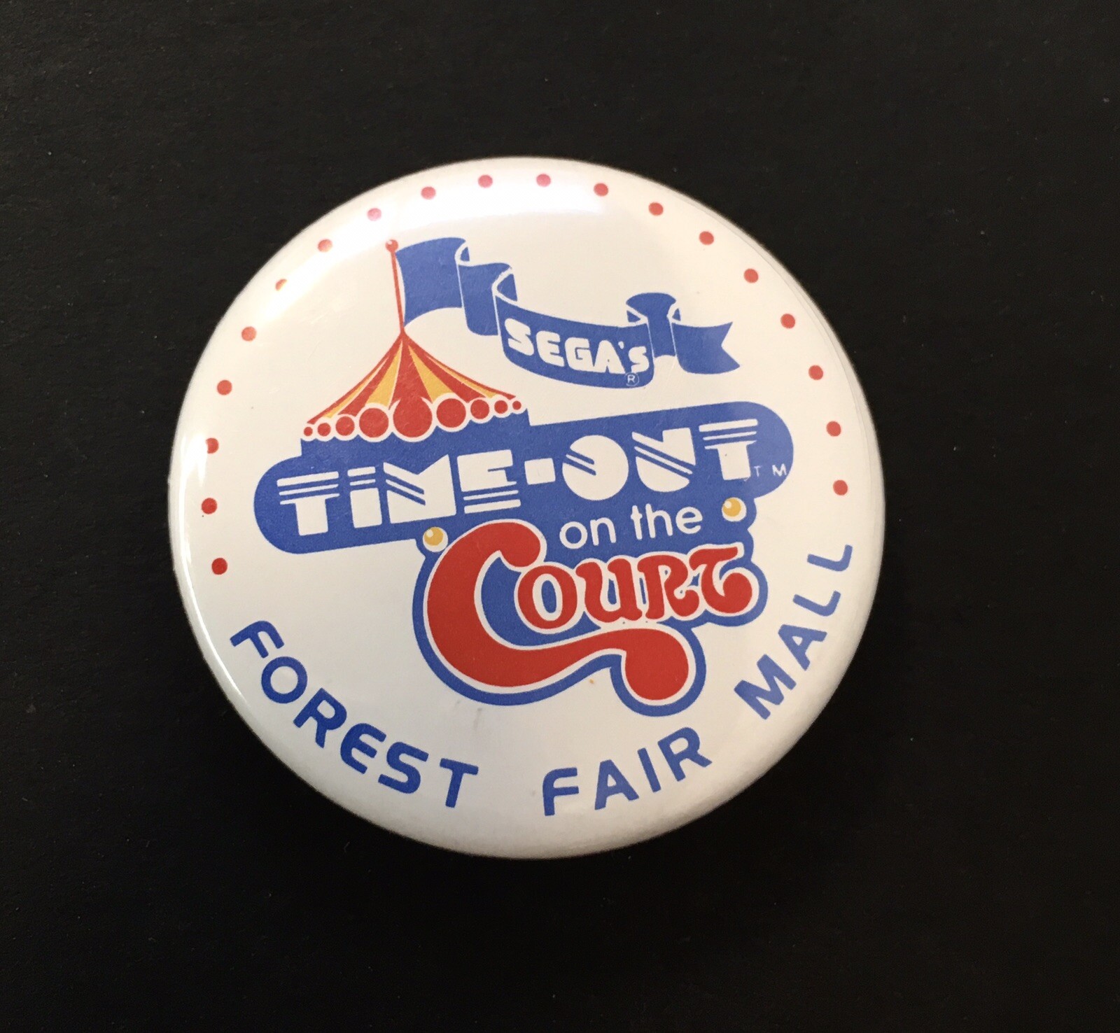Vintage Sega\'s Time-Out on the Court PIN Arcarde Forest Fair Mall 1.75\ Vintage Sega\'s Time-Out on the Court PIN Arcarde Forest Fair Mall 1.75\