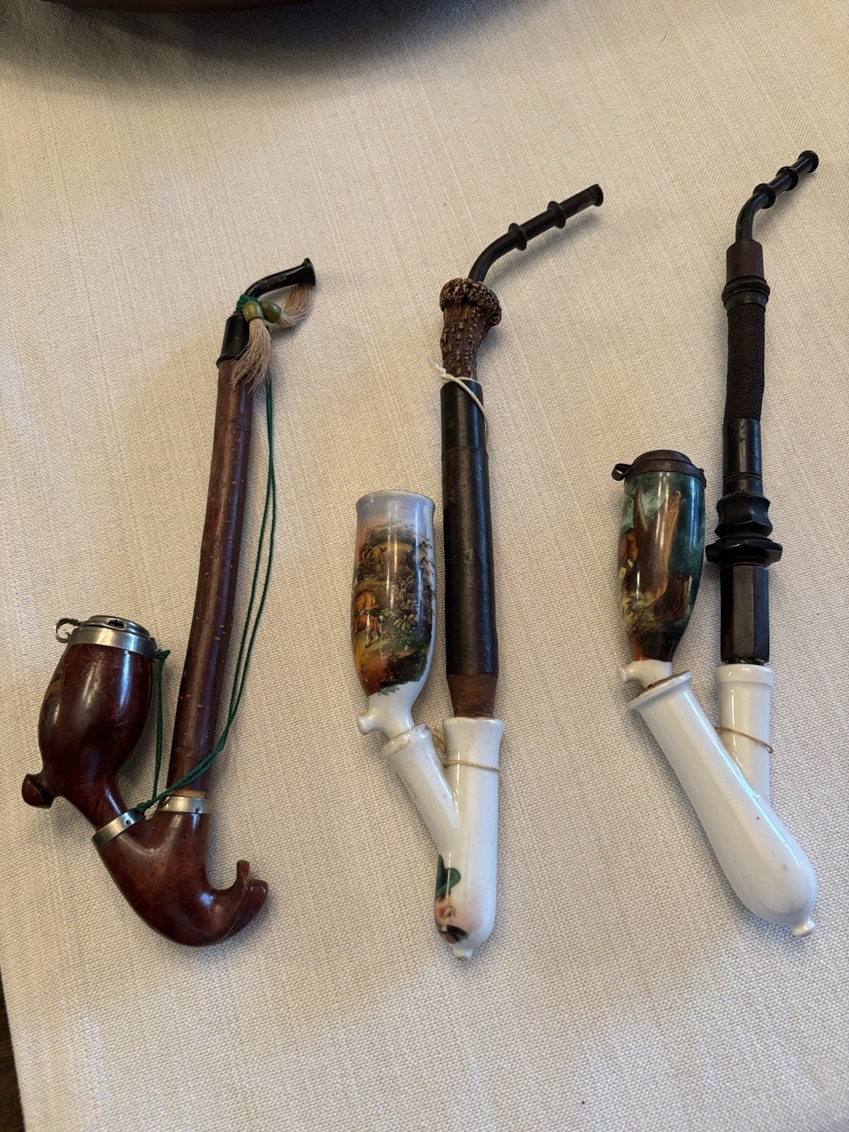German Porcelain Tobacco Pipes German Porcelain Tobacco Pipes