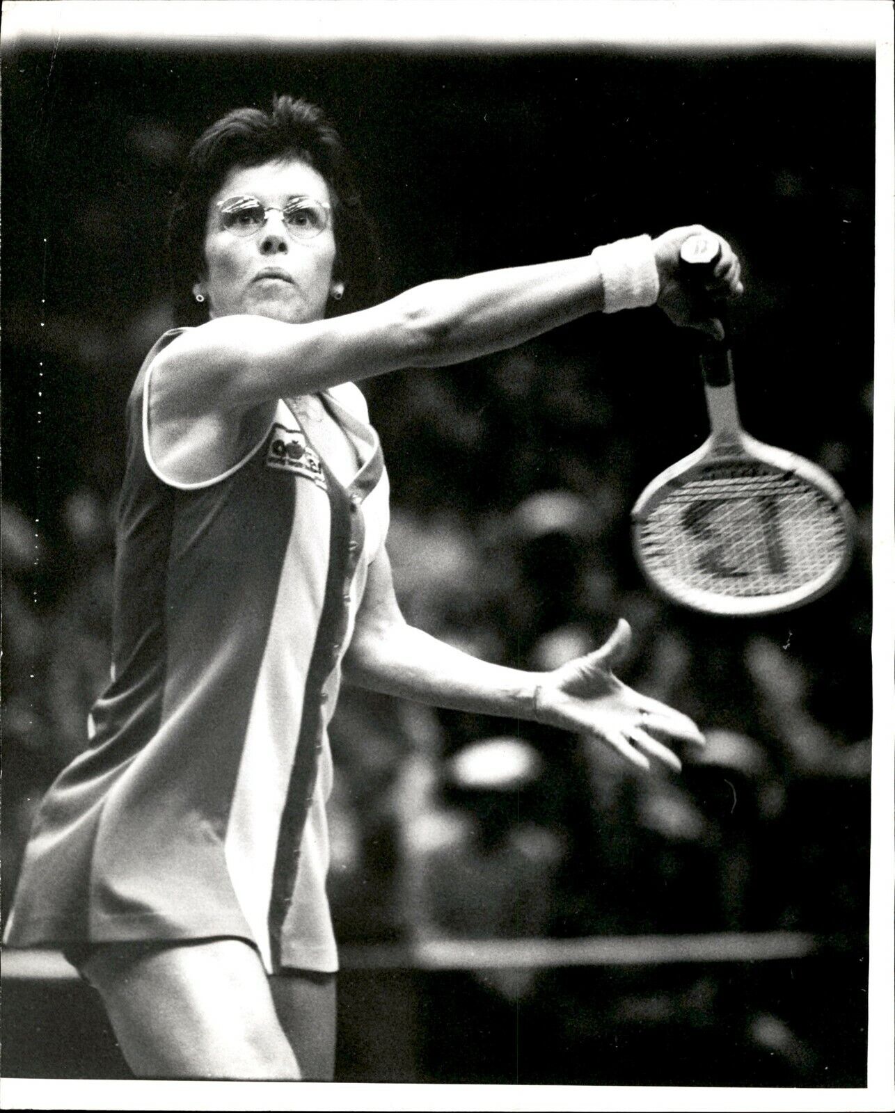 JT12 1978 Orig Ron Riesterer Photo BILLY JEAN KING TENNIS CHAMPION GAME ACTION