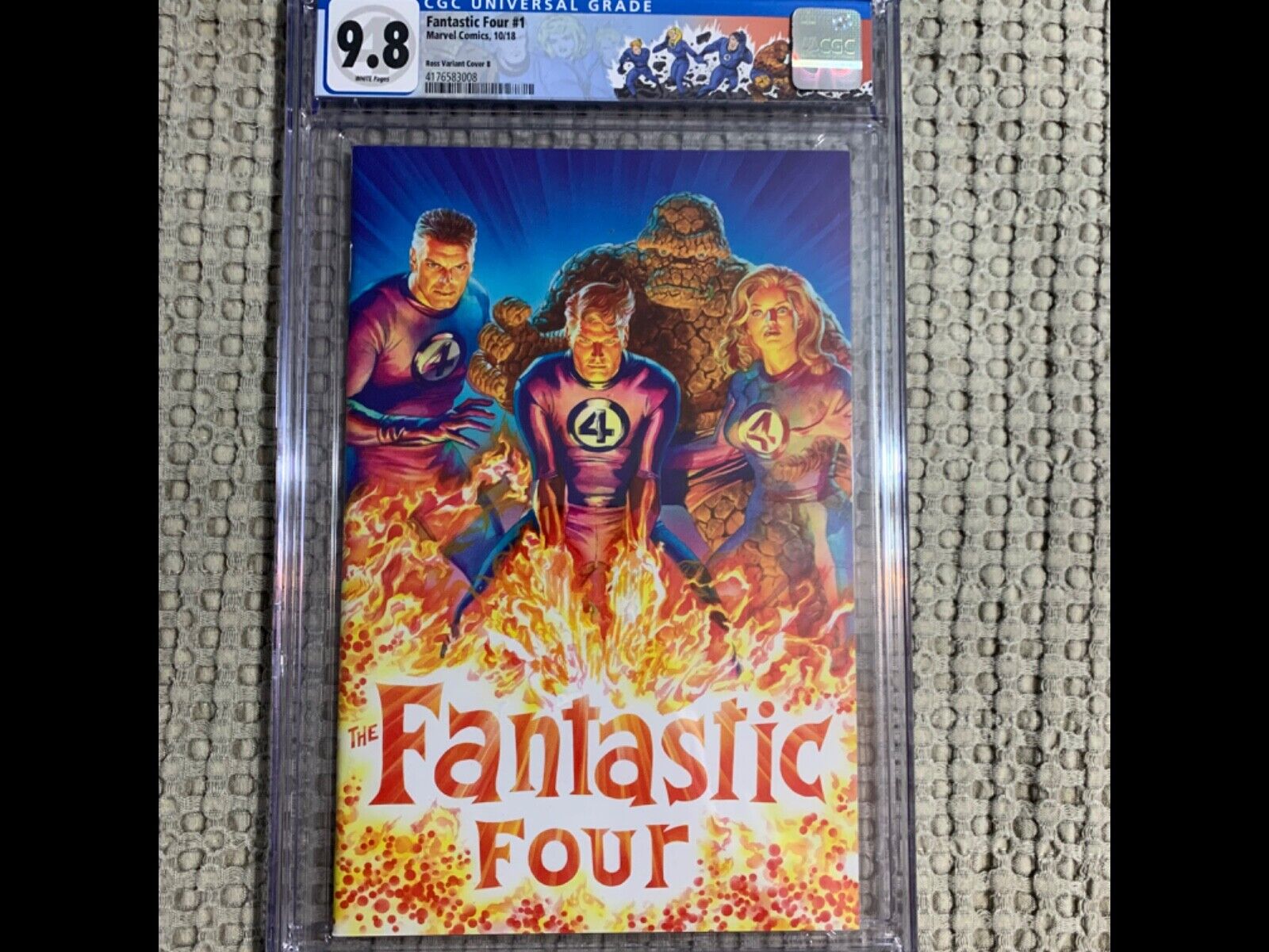 Fantastic Four 1 2018 Alex Ross Virgin Variant CGC 9.8 Custom Label Marvel