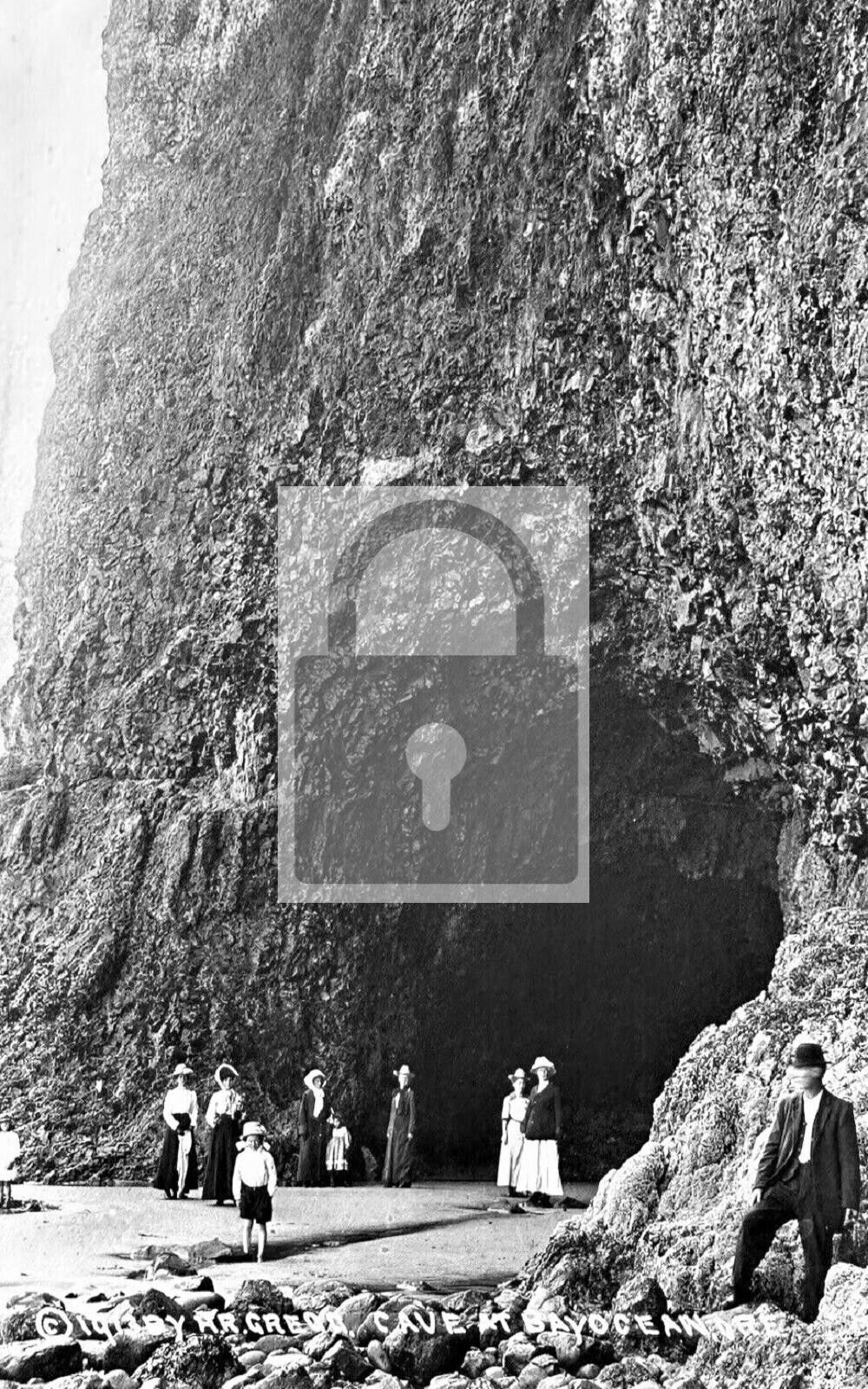 Cave Opening Tillamook County Bayocean Oregon OR Postcard REPRINT