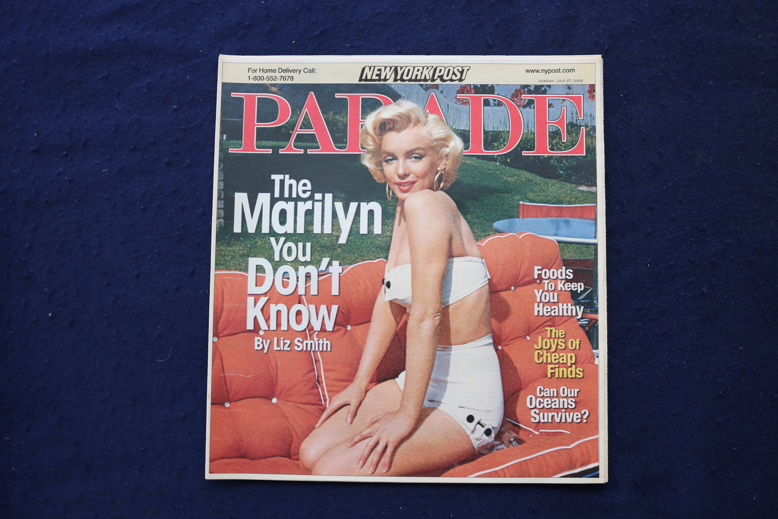 2007 JULY 27 PARADE MAGAZINE - MARILYN MONROE COVER - E 18395