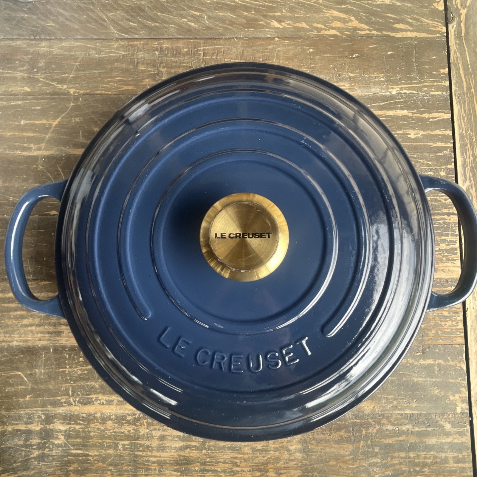 Le Creuset France #30 Blue Enamel Cast Iron Braiser/Dutch Oven With Lid 3.5 Qts Le Creuset France #30 Blue Enamel Cast Iron Braiser/Dutch Oven With Lid 3.5 Qts
