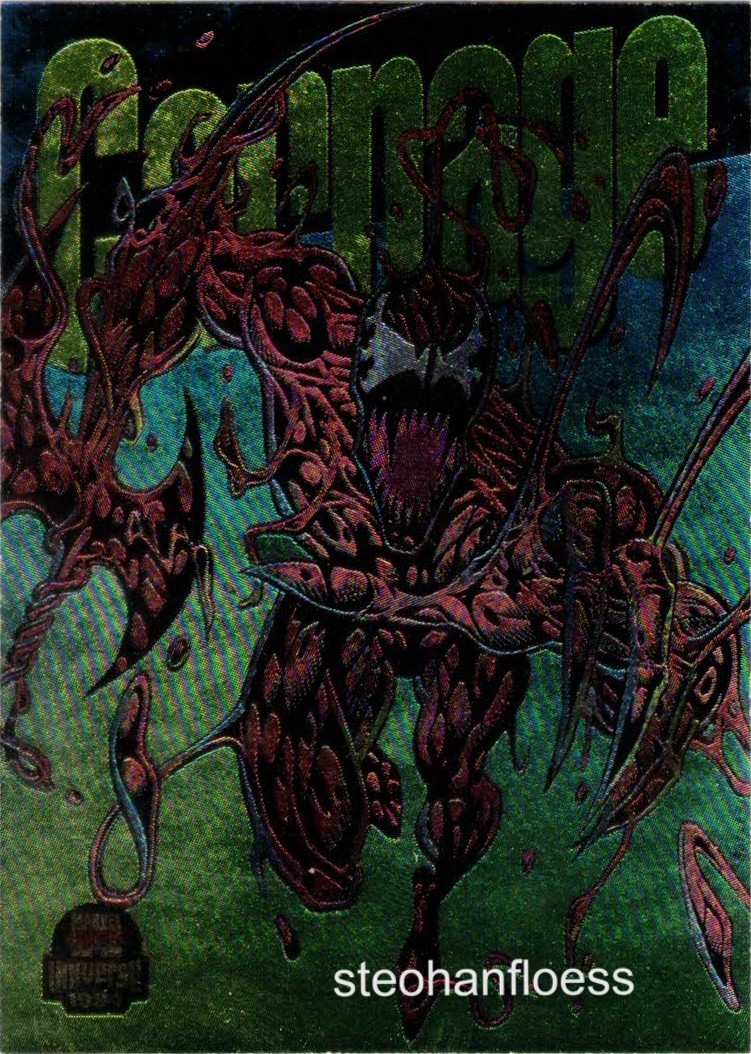 1994 Fleer Marvel Universe Series V Powerblast Power Blast Rainbow #1 Carnage 1994 Fleer Marvel Universe Series V Powerblast Power Blast Rainbow #1 Carnage