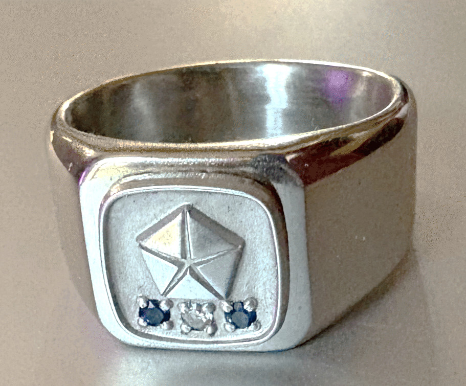 Vtg CHRYSLER AUTOMOTIVE EMPLOYEE RING; 30-Yr Service Award; Sz-12; GF Emblem Vtg CHRYSLER AUTOMOTIVE EMPLOYEE RING; 30-Yr Service Award; Sz-12; GF Emblem