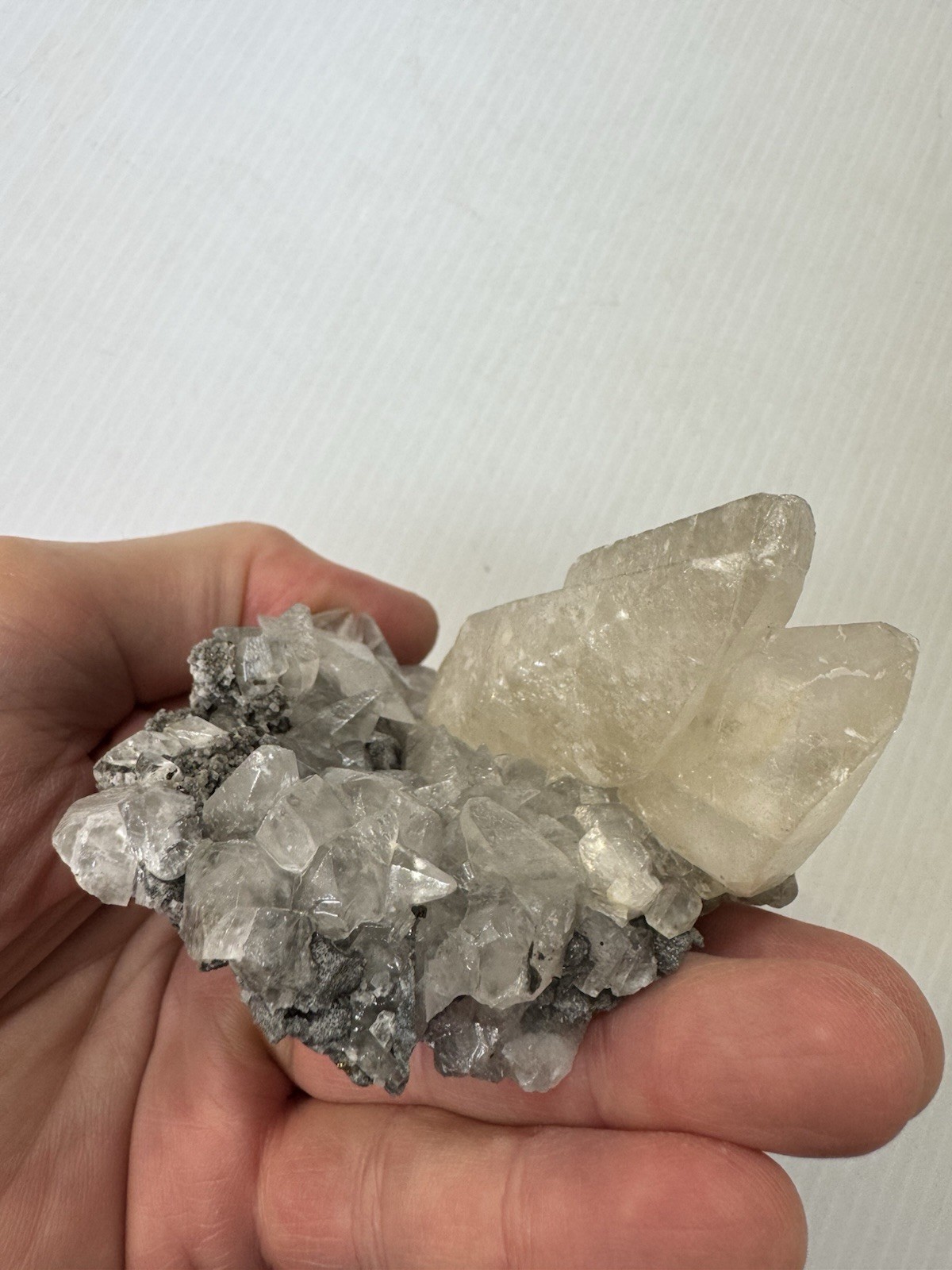 Chalcopyrite On Calcite , Sweet Water Mine Display Piece ( Missouri ) Chalcopyrite On Calcite , Sweet Water Mine Display Piece ( Missouri )