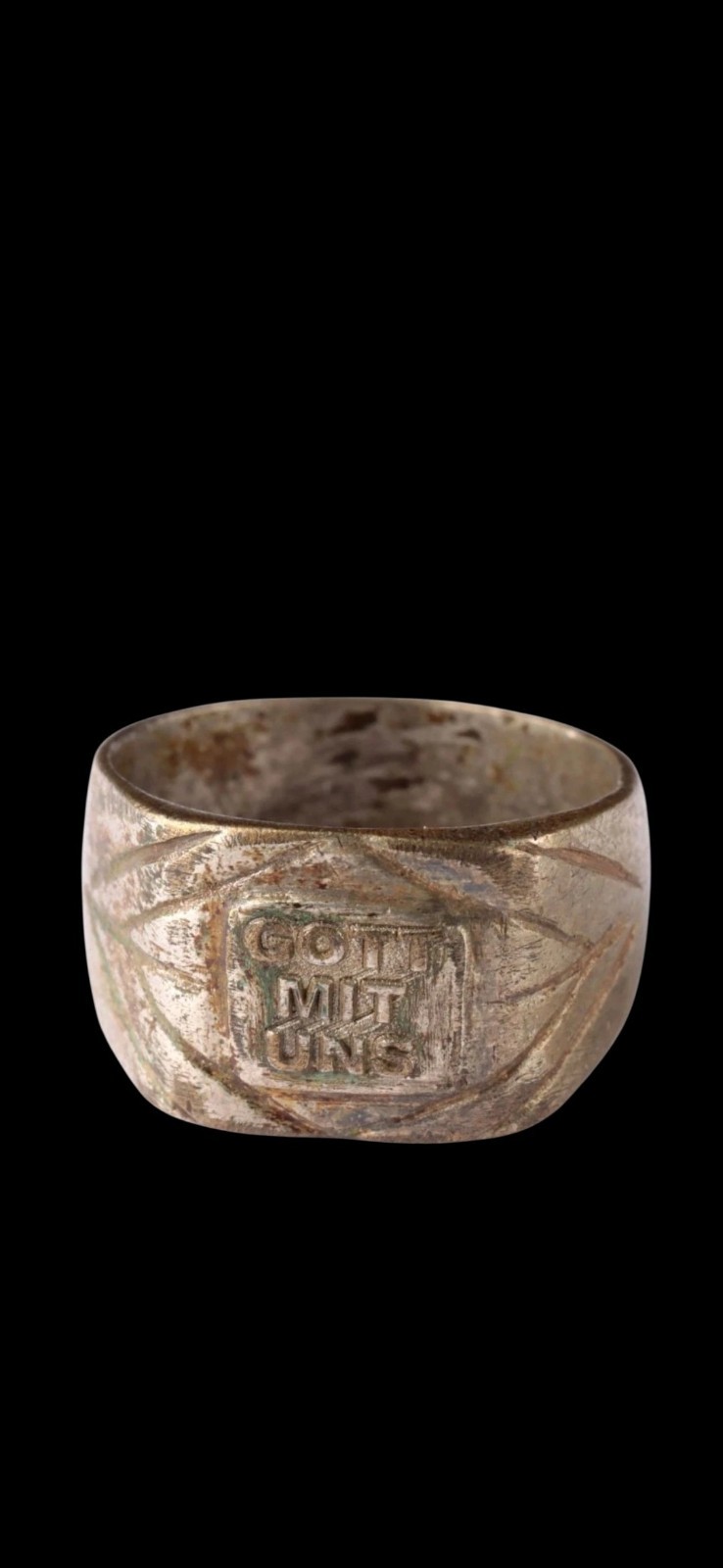 Antique WWII Ww2 Era Central European Ring Gott Mit Uns Antique WWII Ww2 Era Central European Ring Gott Mit Uns