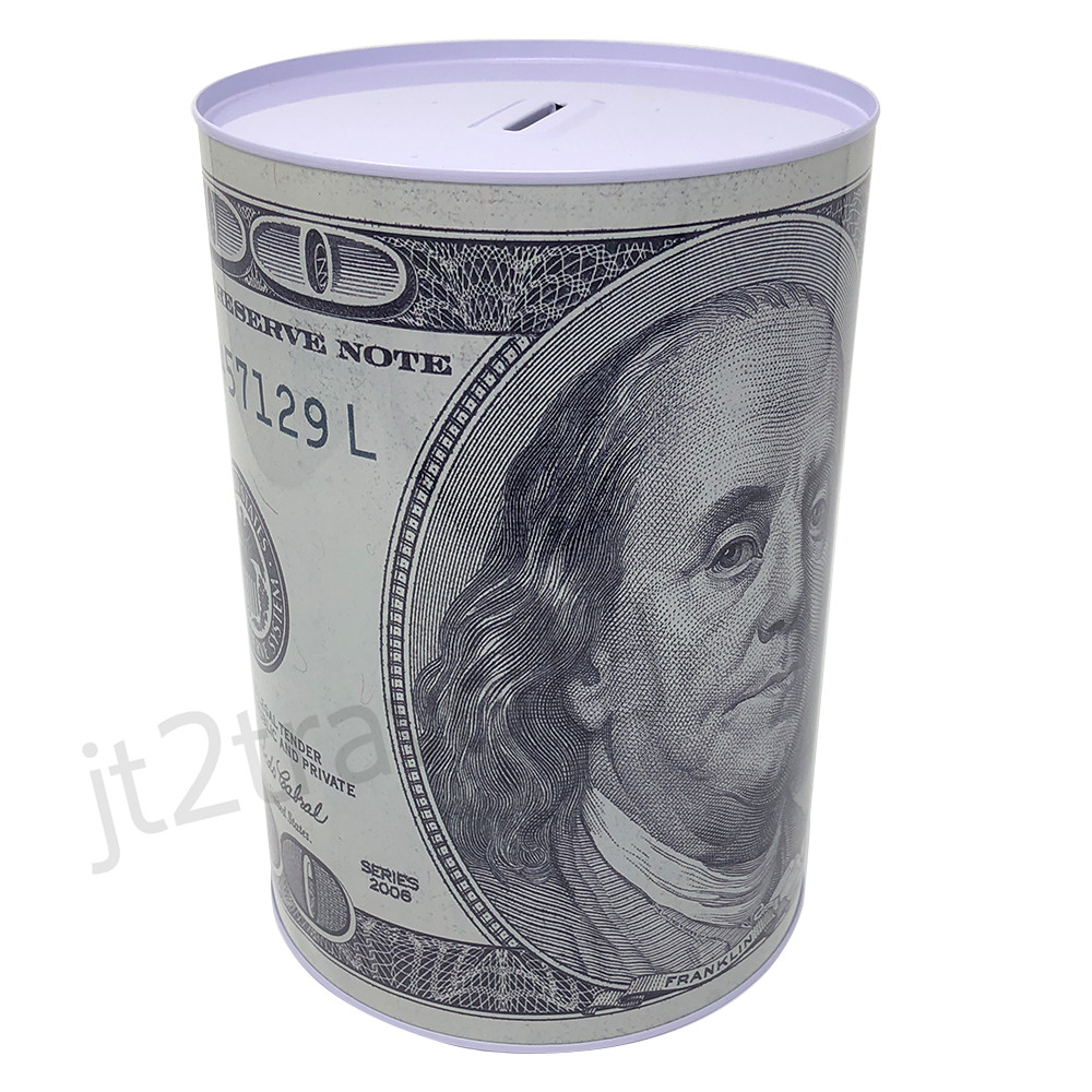 Large Tin Money Piggy Savings Bank 8.5 Large Tin Money Piggy Savings Bank 8.5