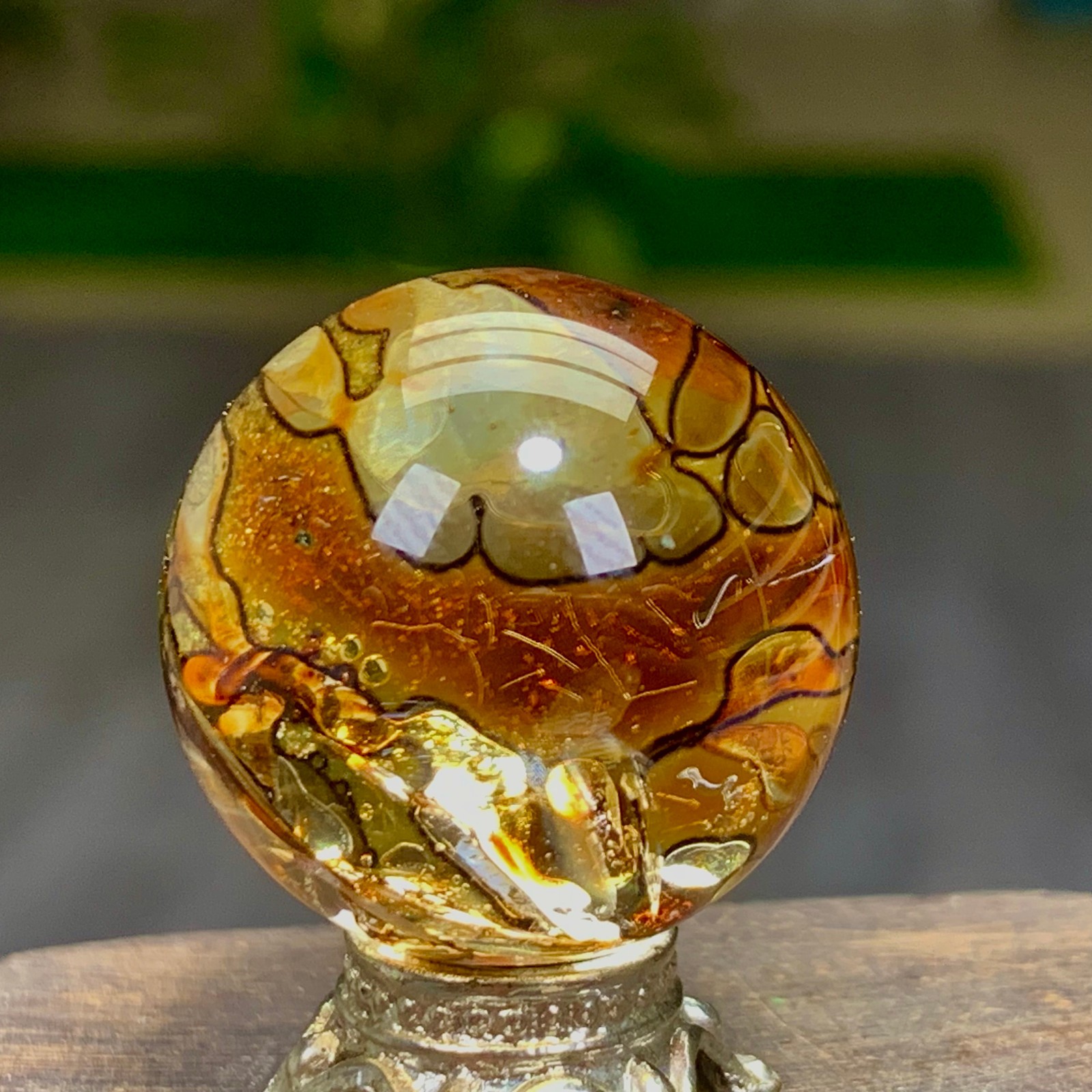 18G Natural hematoid quartz Crystal Ball Crystal Sphere Mineral Specimen 18G Natural hematoid quartz Crystal Ball Crystal Sphere Mineral Specimen