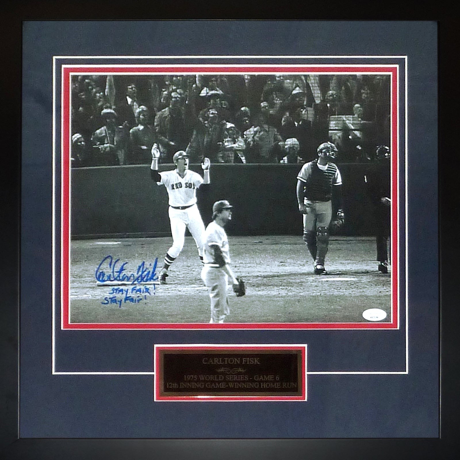Carlton Fisk Autographed Boston Red Sox (1975 WS HR) Deluxe Framed 11x14 Photo w Carlton Fisk Autographed Boston Red Sox (1975 WS HR) Deluxe Framed 11x14 Photo w