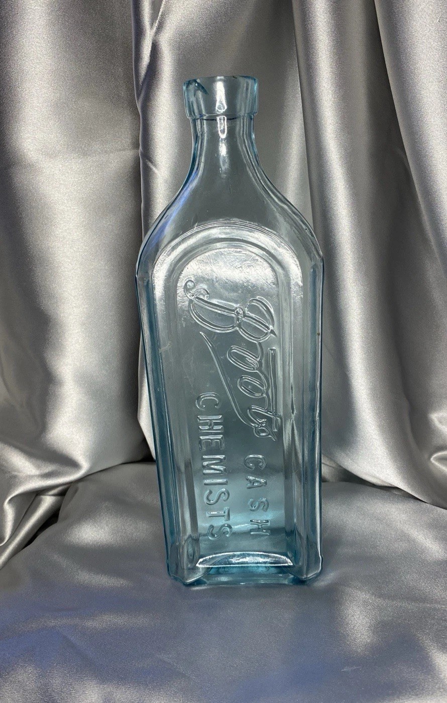 Antique LARGE Boots Cash Chemists Victorian Bottle Circa 1890-1910 Antique LARGE Boots Cash Chemists Victorian Bottle Circa 1890-1910