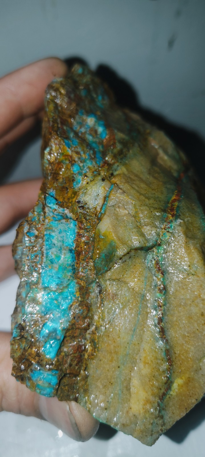 Old Stock Arizona Gem Silica Rough Specimen 1.5-2 lbs - Translucent Cabbing Vein