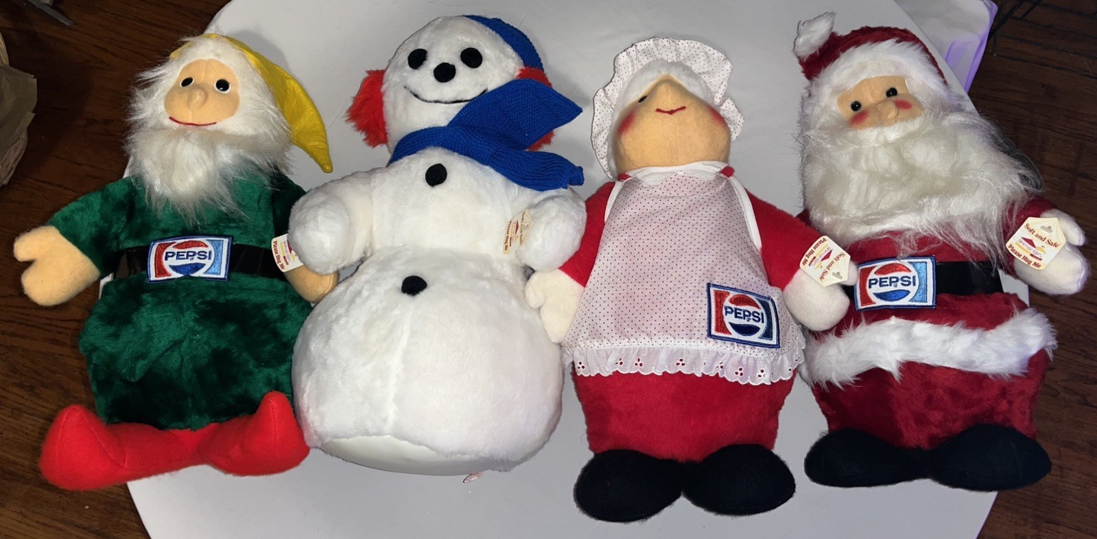 Vintage Pepsi Animal Fair Stuffed Figures Santa Mrs Claus Snowman Elf Christmas Vintage Pepsi Animal Fair Stuffed Figures Santa Mrs Claus Snowman Elf Christmas