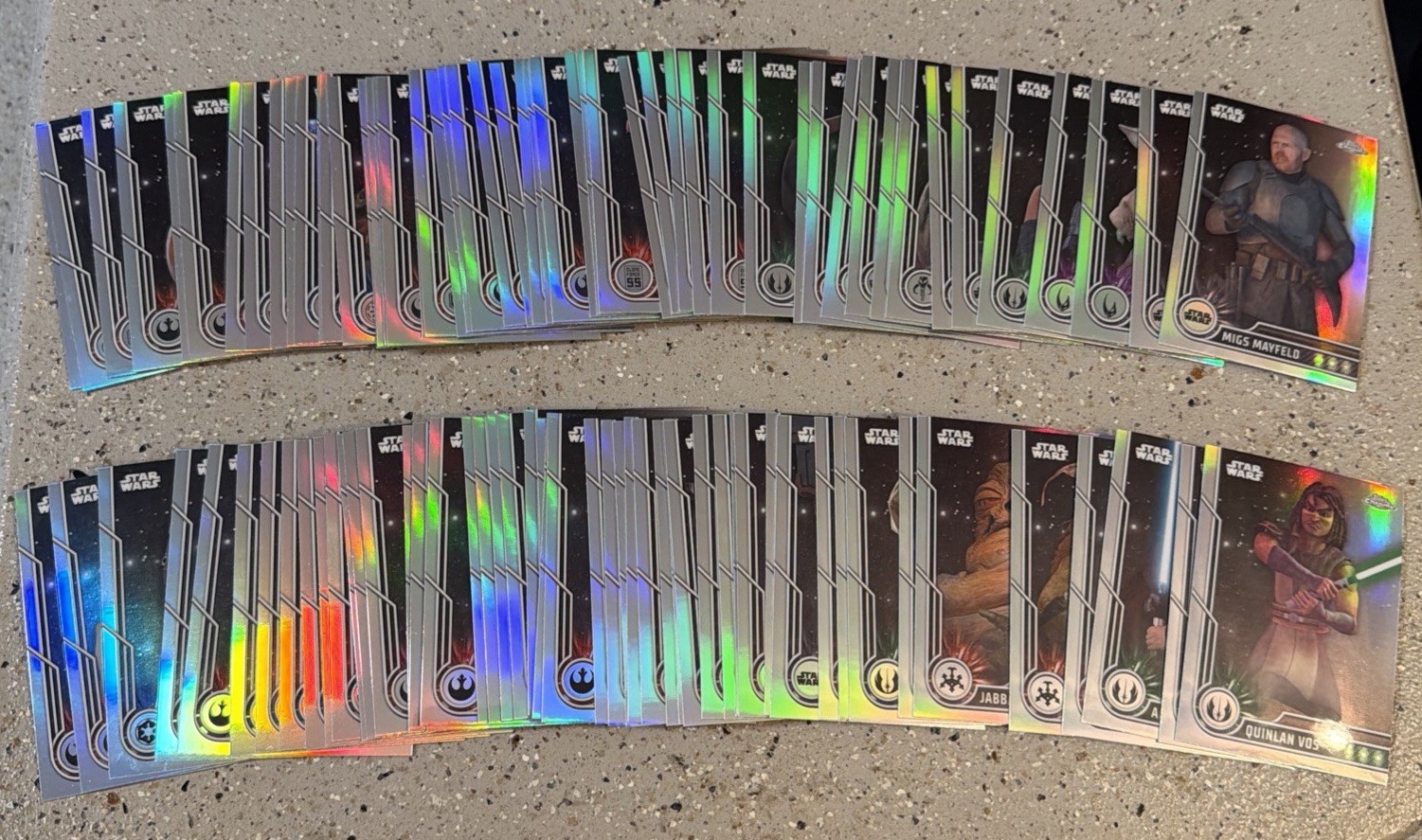 2023 Topps Chrome Star Wars Refractor Set All Cards 1-100 2023 Topps Chrome Star Wars Refractor Set All Cards 1-100