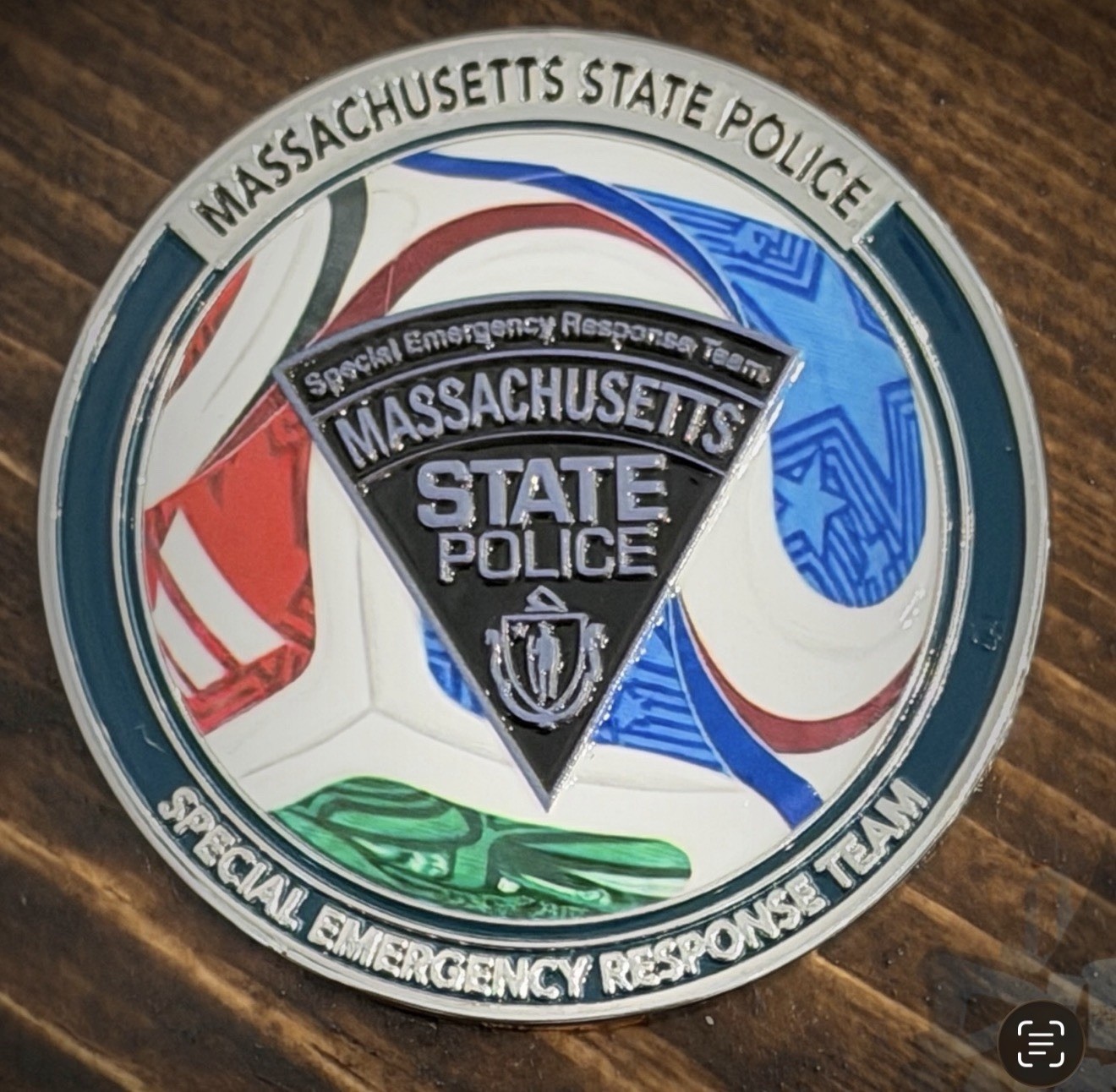 Mass State Police SERT World Cup Challenge Coin Mass State Police SERT World Cup Challenge Coin