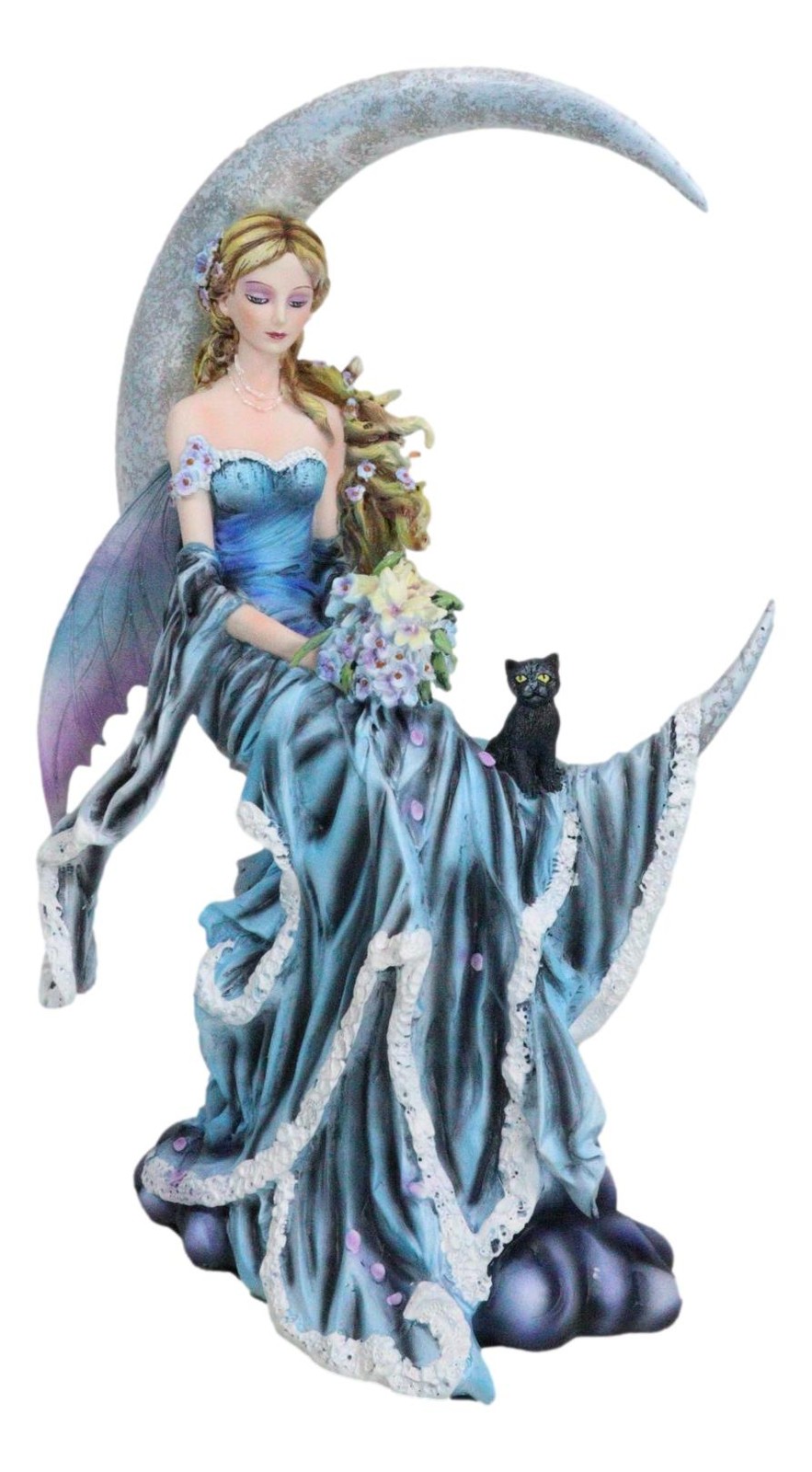 Ebros Large Celestial Moon Water Elemental Fairy Statue 11\ Ebros Large Celestial Moon Water Elemental Fairy Statue 11\