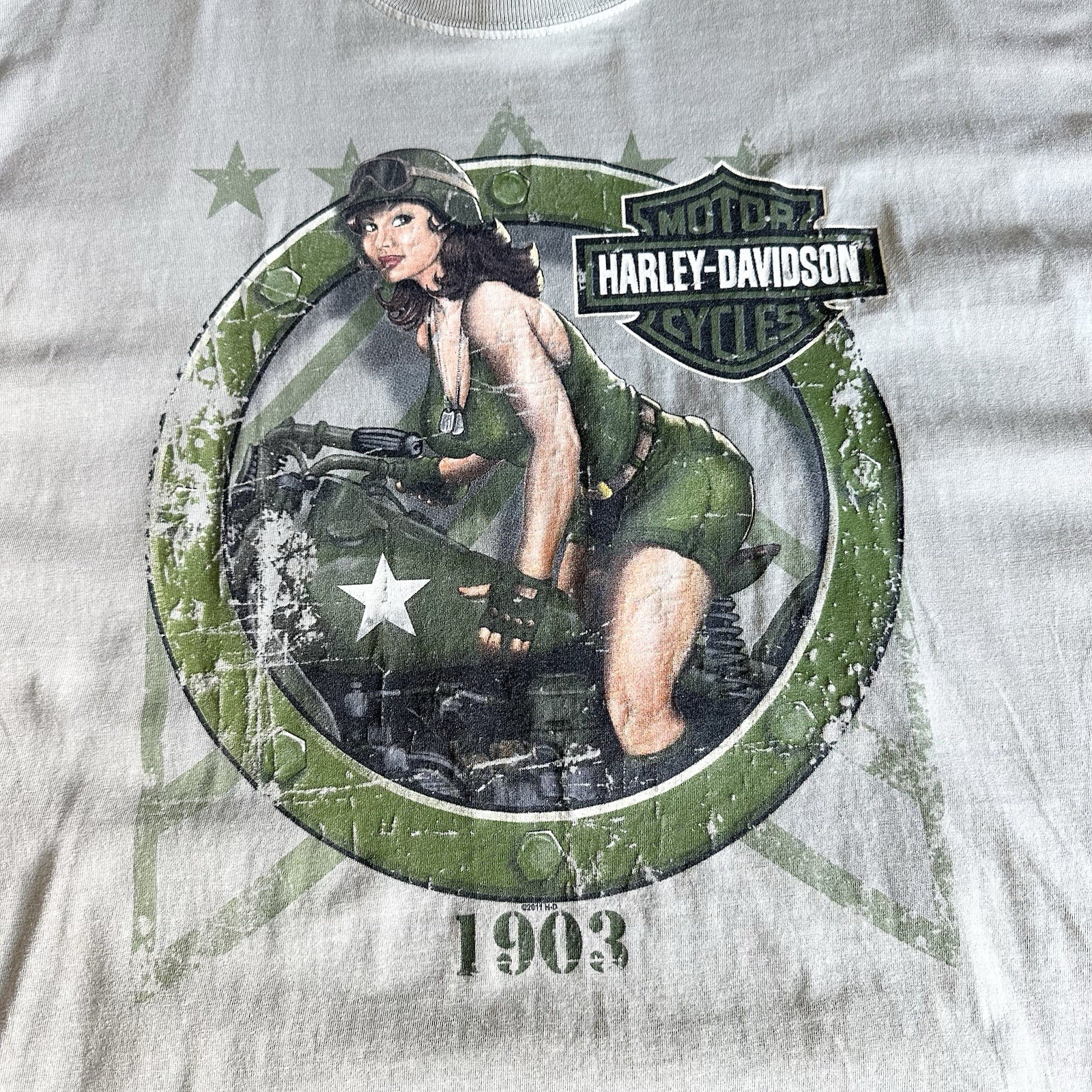 Harley Davidson Men’s T Shirt St. Augustine FL Sz XL Woman On Motorcycle Harley Davidson Men’s T Shirt St. Augustine FL Sz XL Woman On Motorcycle