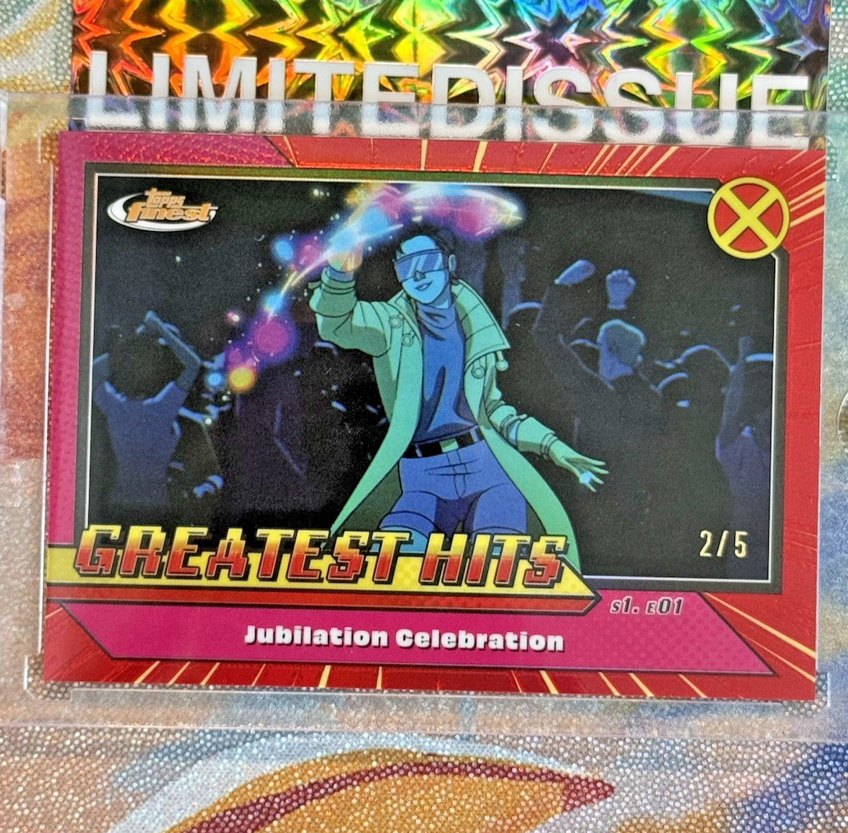 2025 Topps Finest Marvel X-Men '97 Greatest Hits GH2 Red Refractor /5 Jubilee S1 2025 Topps Finest Marvel X-Men '97 Greatest Hits GH2 Red Refractor /5 Jubilee S1