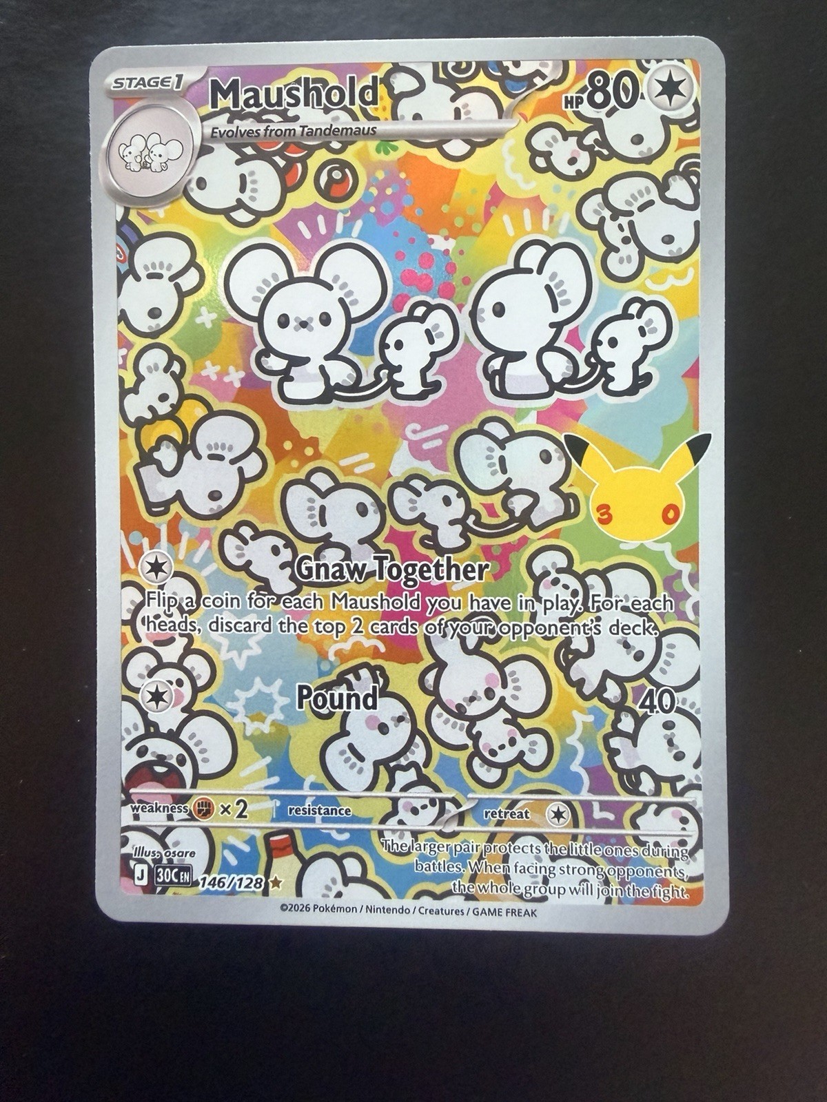 Pokémon TCG Maushold 146/128 30th Celebration Anniversary Set Pack Fresh Pokémon TCG Maushold 146/128 30th Celebration Anniversary Set Pack Fresh