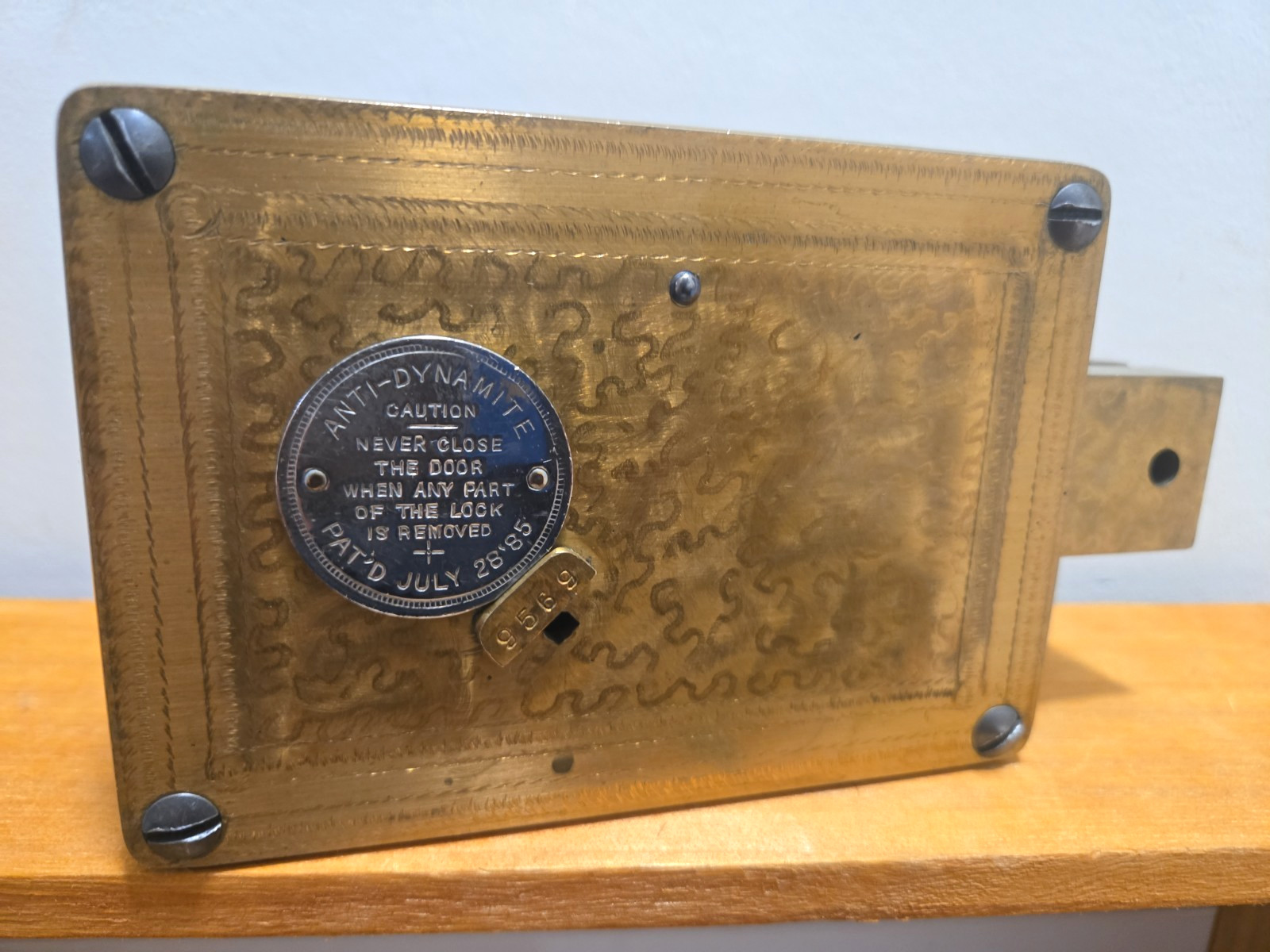 Antique 1885 DIEBOLD Safe & Lock Co Brass Anti Dynamite Bank Vault Timer Antique 1885 DIEBOLD Safe & Lock Co Brass Anti Dynamite Bank Vault Timer