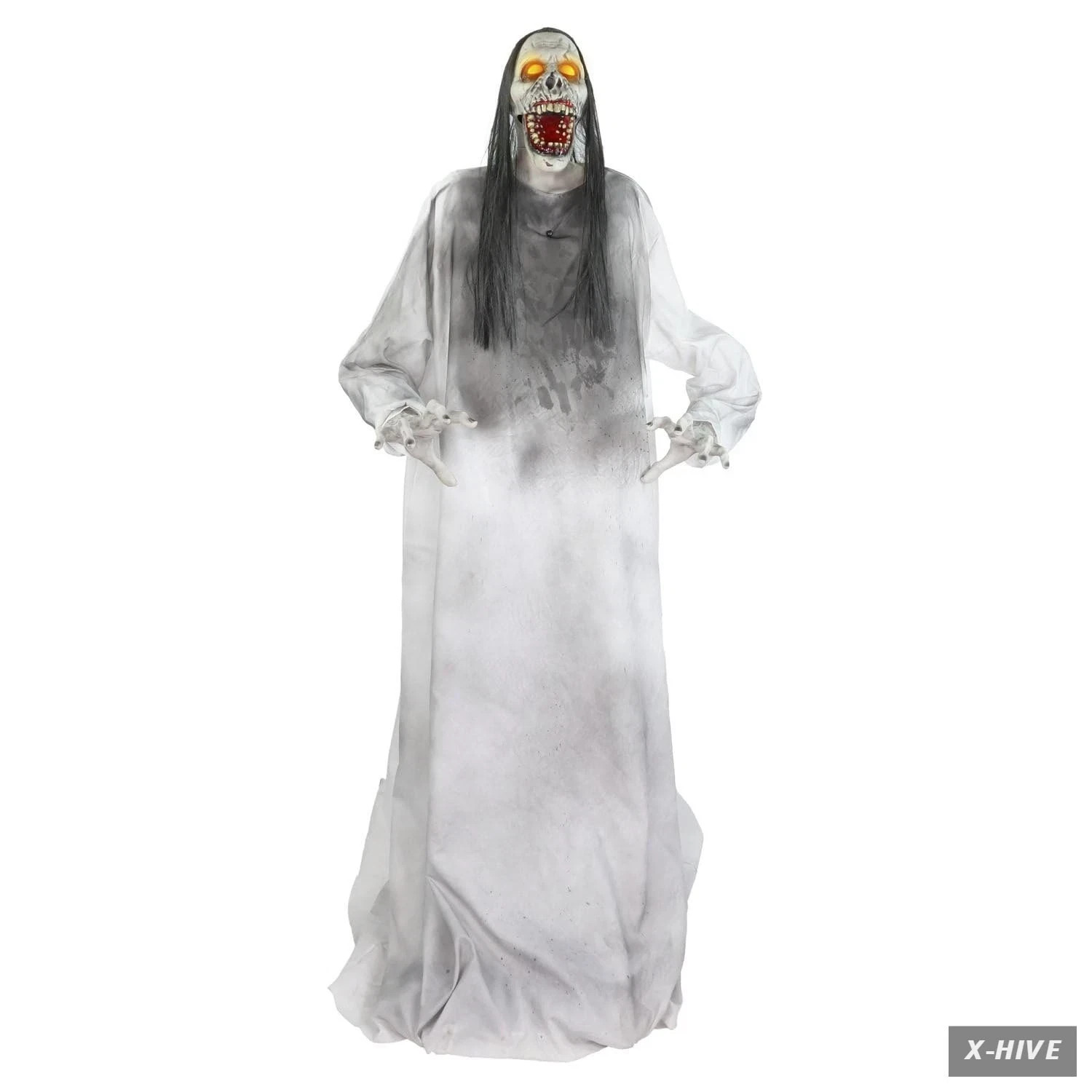 5.9FT Lurching Woman Halloween Animatronic Motion Activated Lights Sound