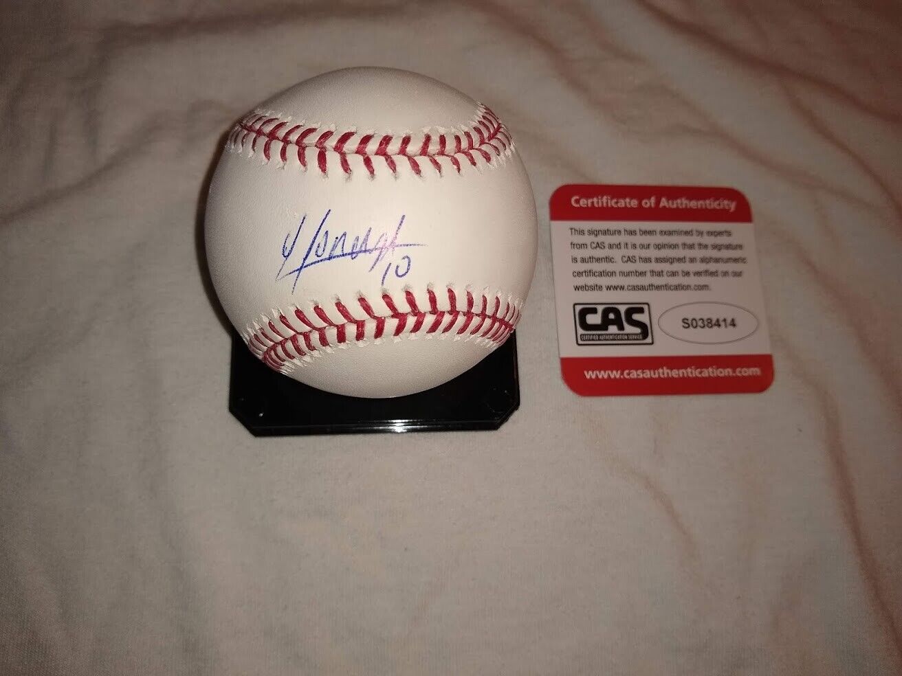 Yoan Moncada- White Sox Autographed Rawlings Major League Baseball CAS COA