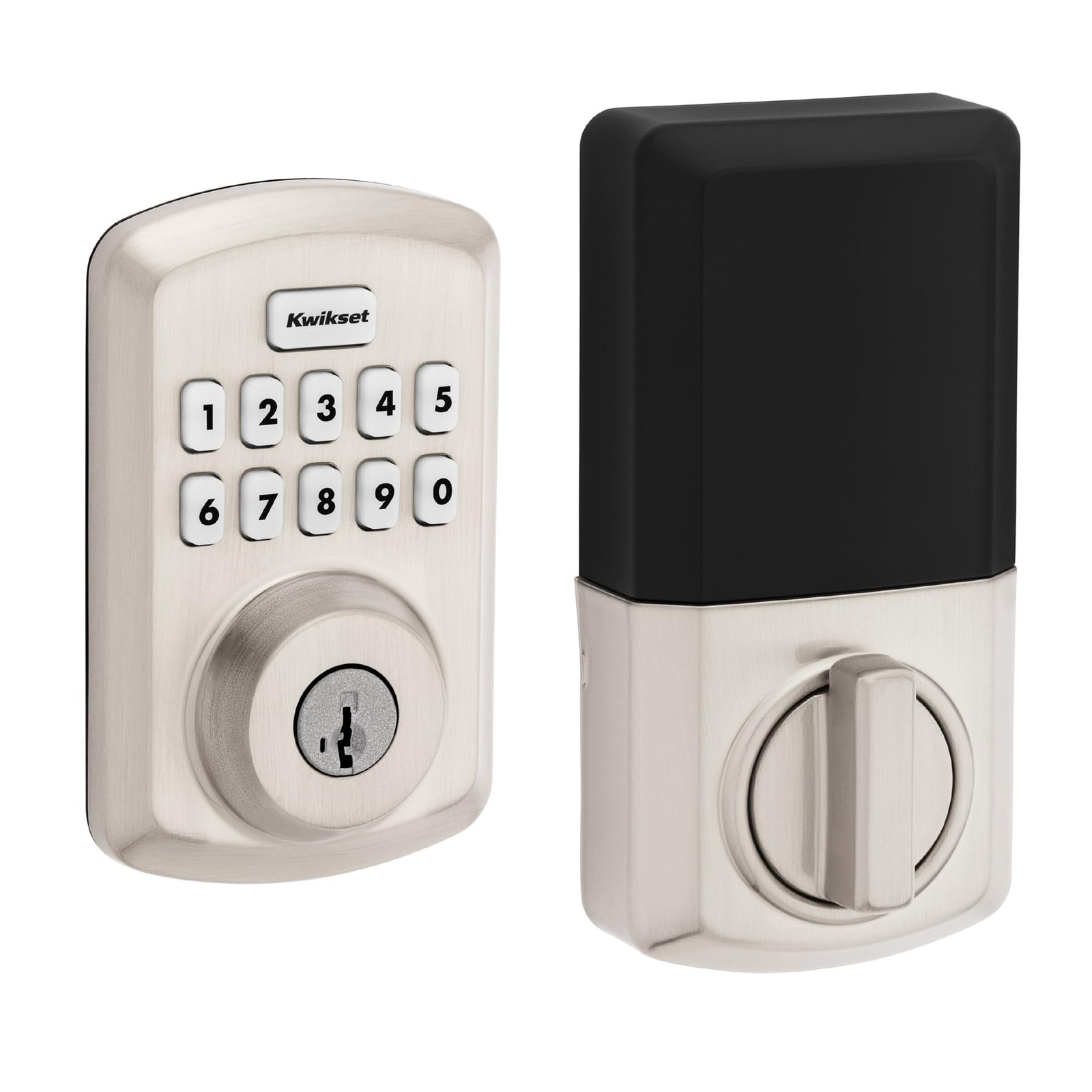 Kwikset Powerbolt 250 10-Button Keypad Satin Transitional, Nickel Kwikset Powerbolt 250 10-Button Keypad Satin Transitional, Nickel