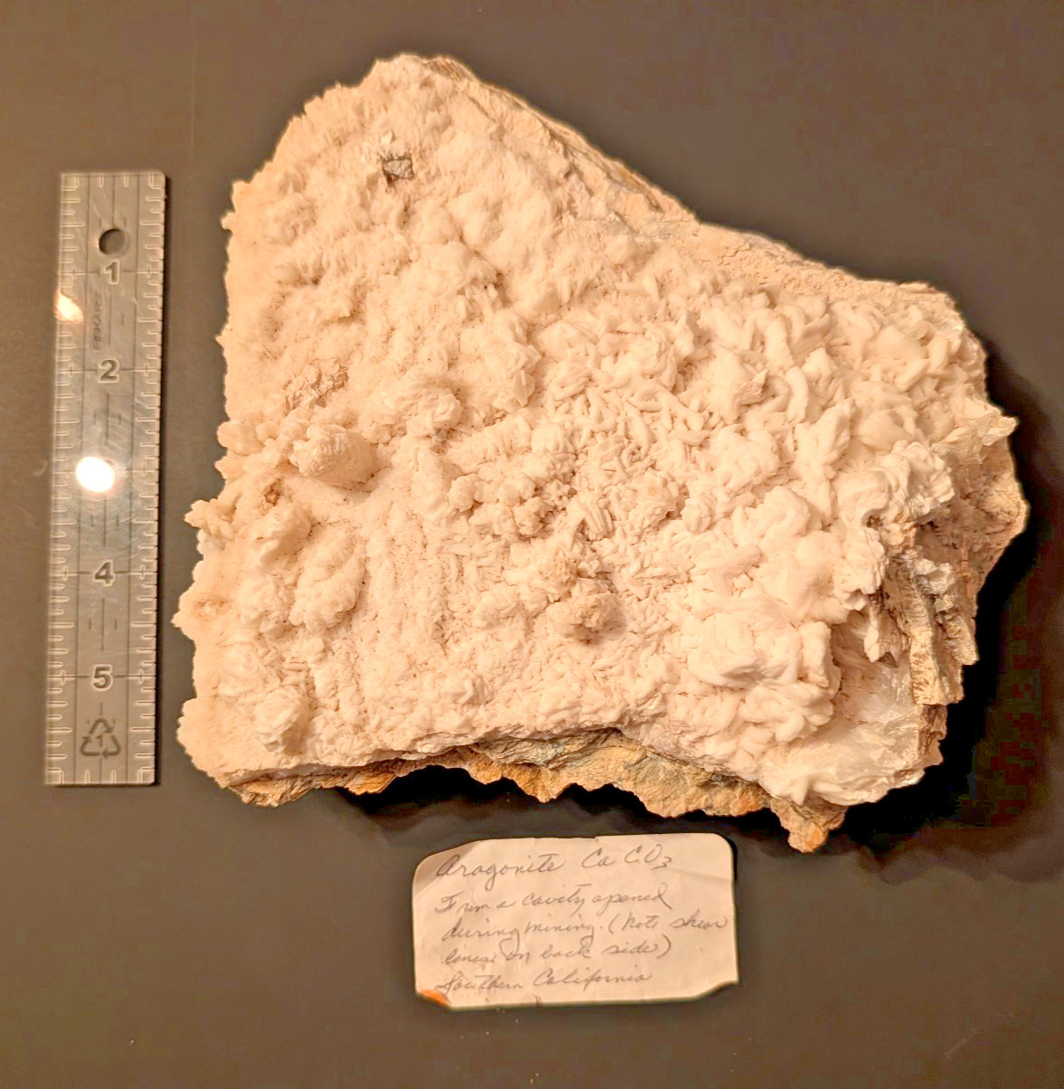Large 4.2lb Aragonite Cave Crystal Cluster Southern California Mineral Specimen