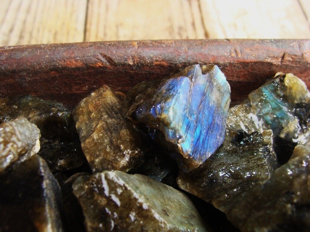 2000 Carat Lot of Unsearched Natural Labradorite Rough + a FREE faceted gemstone
