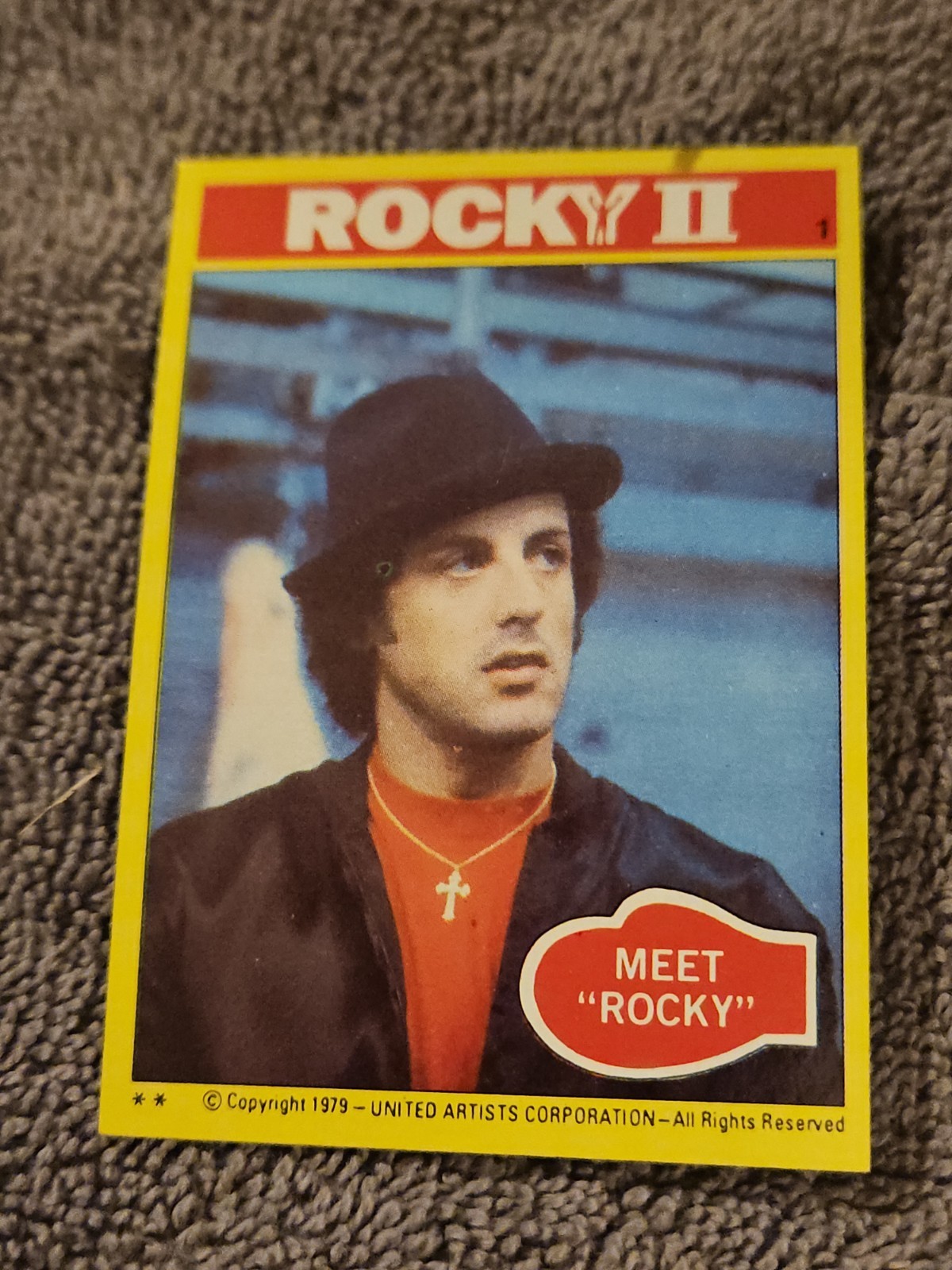 Vintage Topps Rocky Rookie Card Vintage Topps Rocky Rookie Card