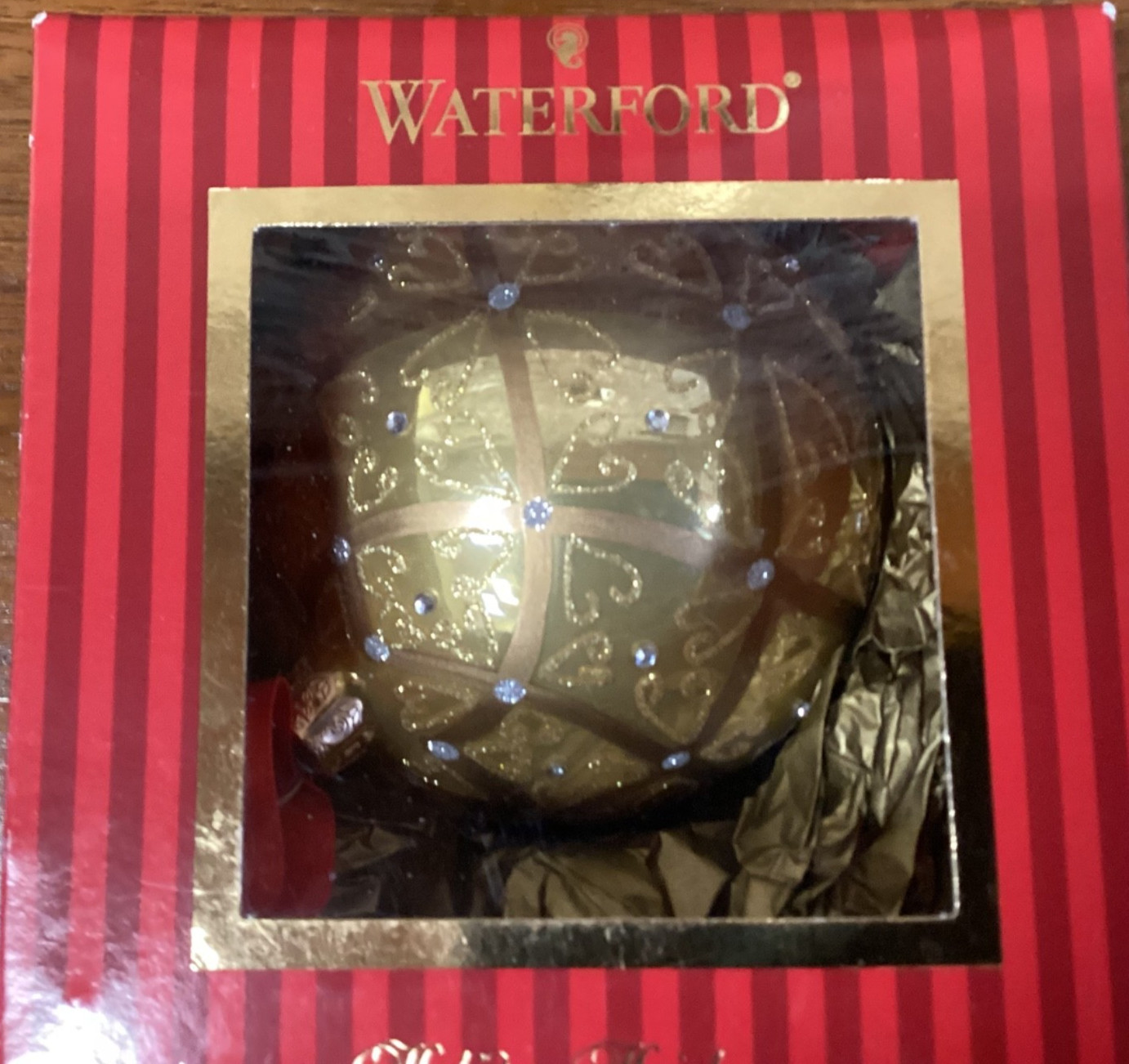 Waterford Holiday Heirlooms Large Celtic Scroll Ball #153830 w/ Box Waterford Holiday Heirlooms Large Celtic Scroll Ball #153830 w/ Box