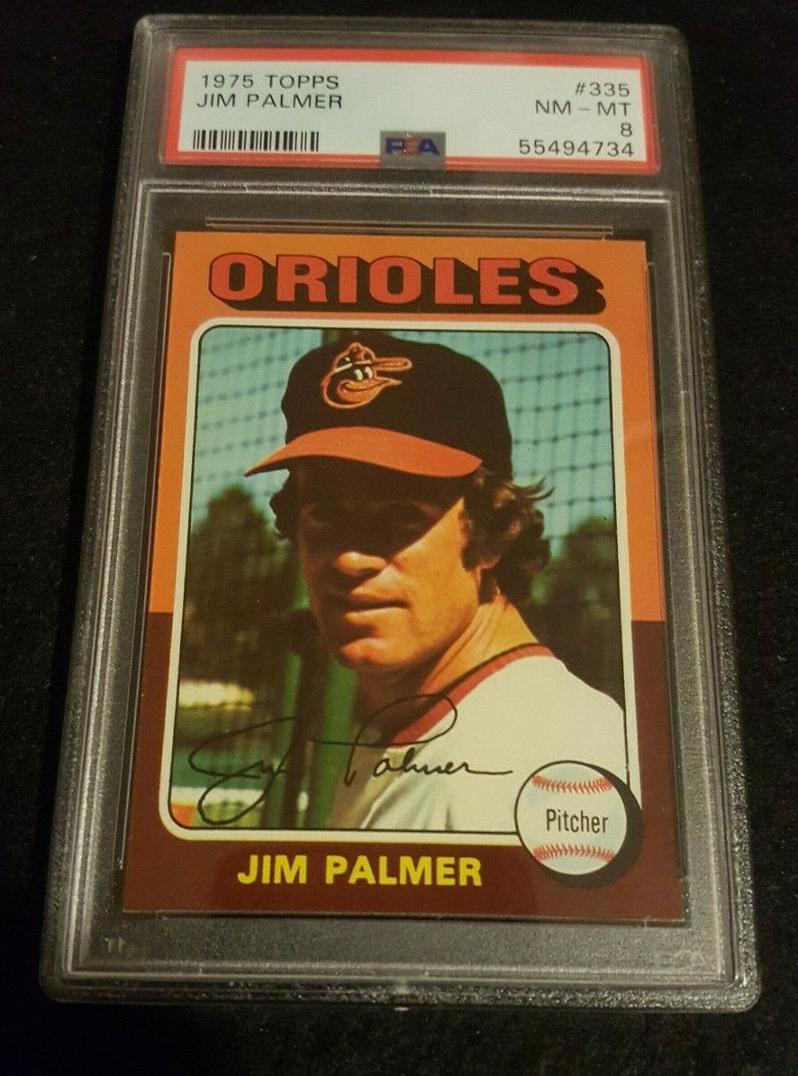 1975 Topps Jim Palmer #335 PSA 8 Orioles SET BREAKS